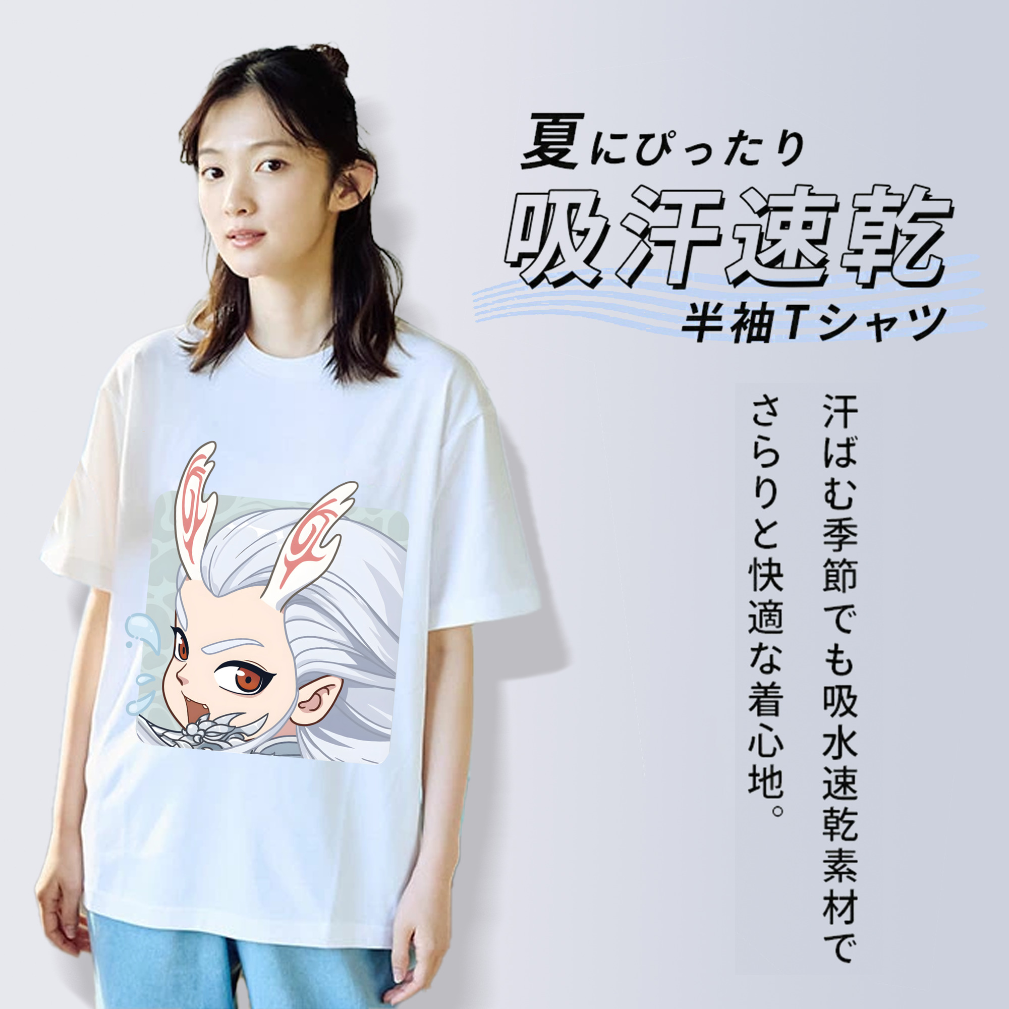 Ne Zha 2 ナタ 魔童の大暴れ レディースカジュアルプリントTシャツ（綿100％）