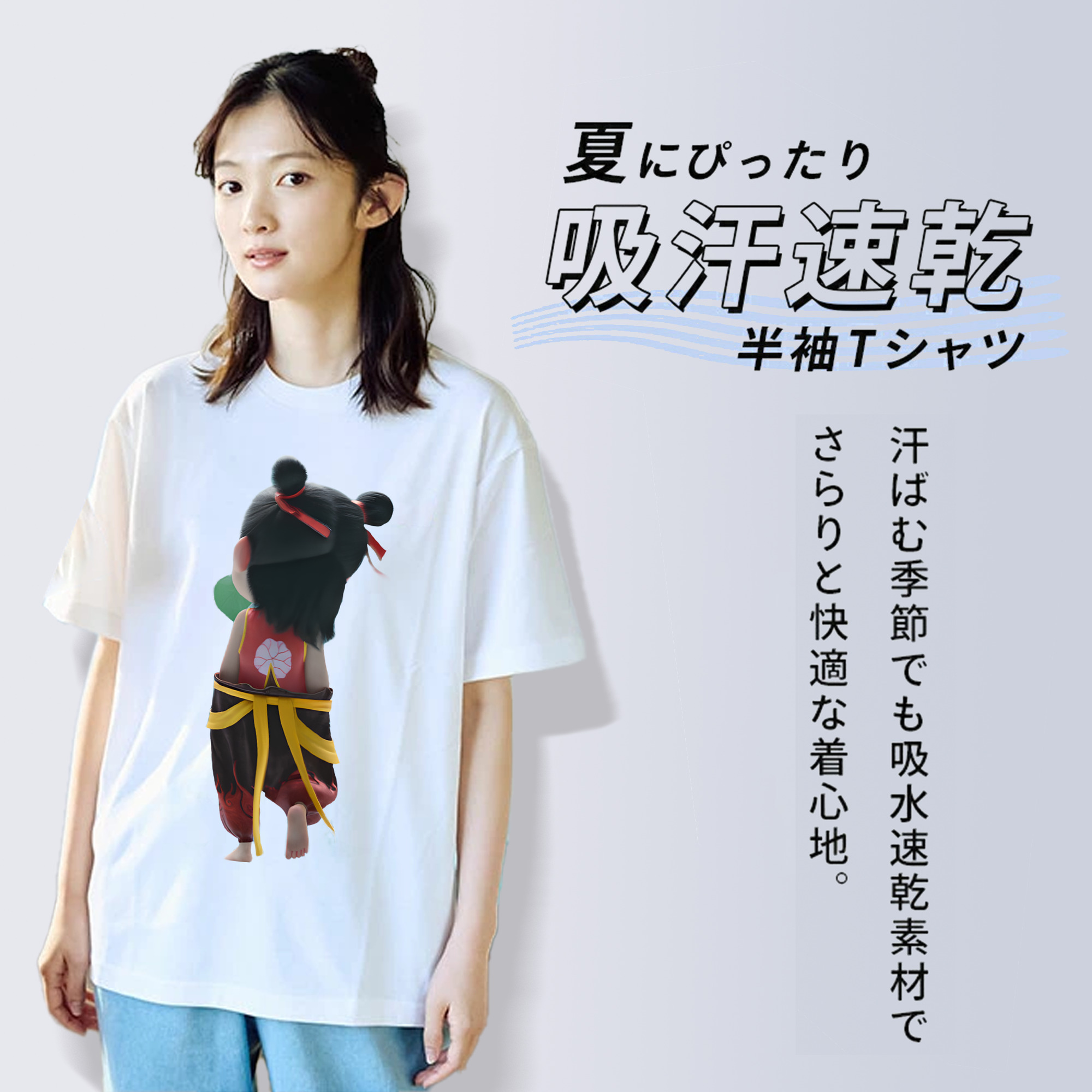 Ne Zha 2 ナタ 魔童の大暴れ レディースカジュアルプリントTシャツ（綿100％）