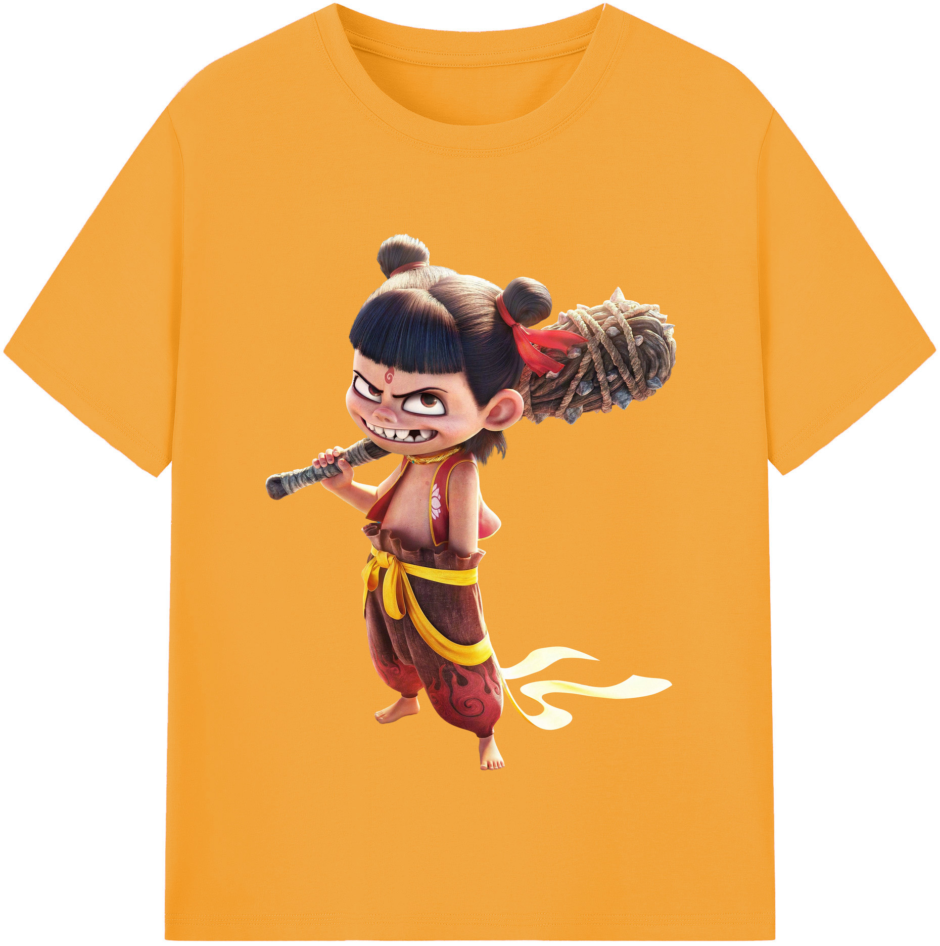 （画像用） Ne Zha 2 ナタ 魔童の大暴れ レディースカジュアルプリントTシャツ（綿100％）