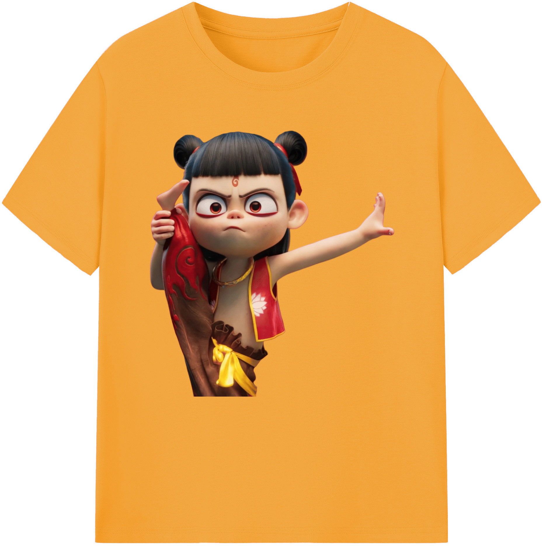 （画像用） Ne Zha 2 ナタ 魔童の大暴れ レディースカジュアルプリントTシャツ（綿100％）