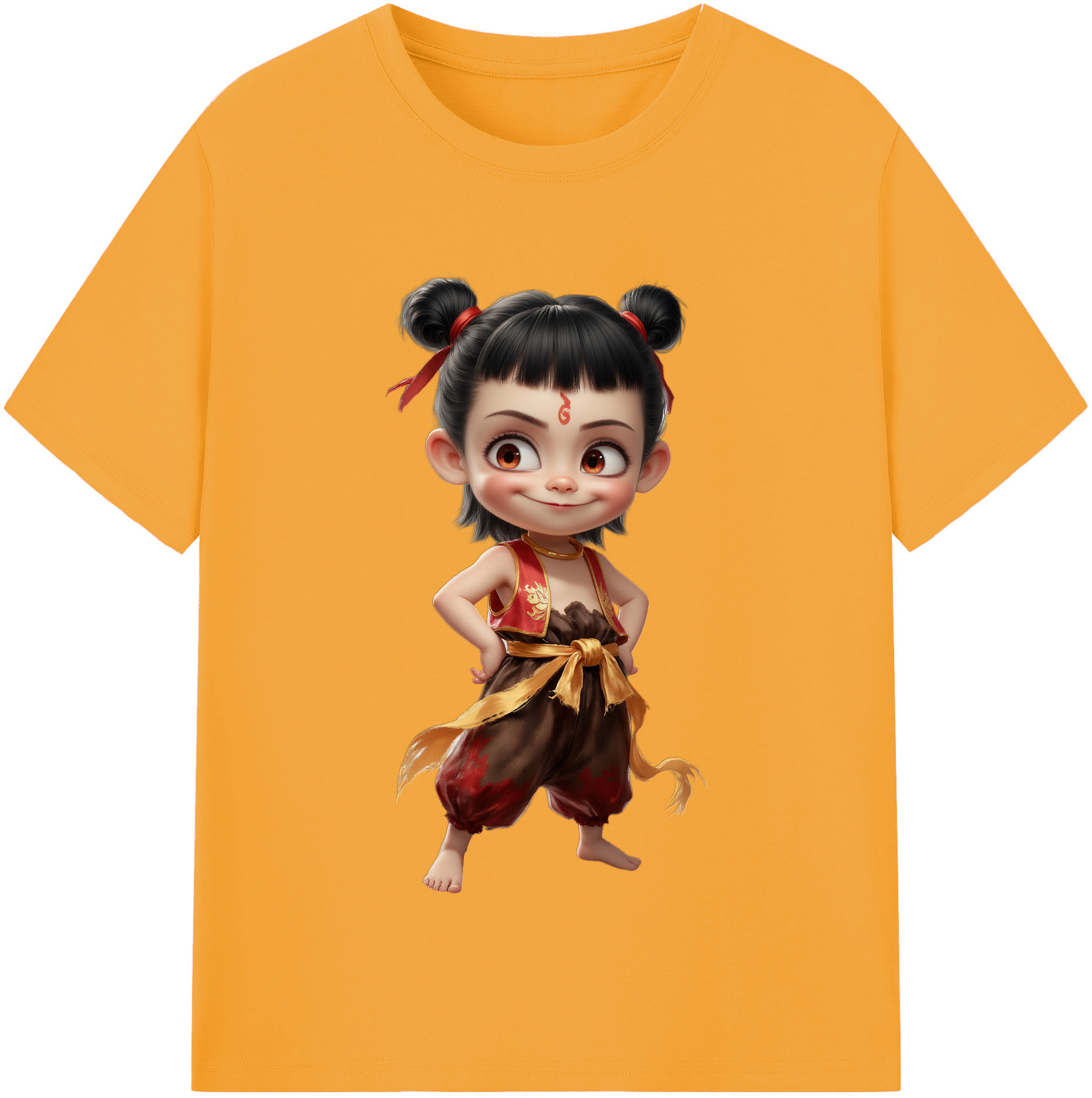 （画像用） Ne Zha 2 ナタ 魔童の大暴れ レディースカジュアルプリントTシャツ（綿100％）