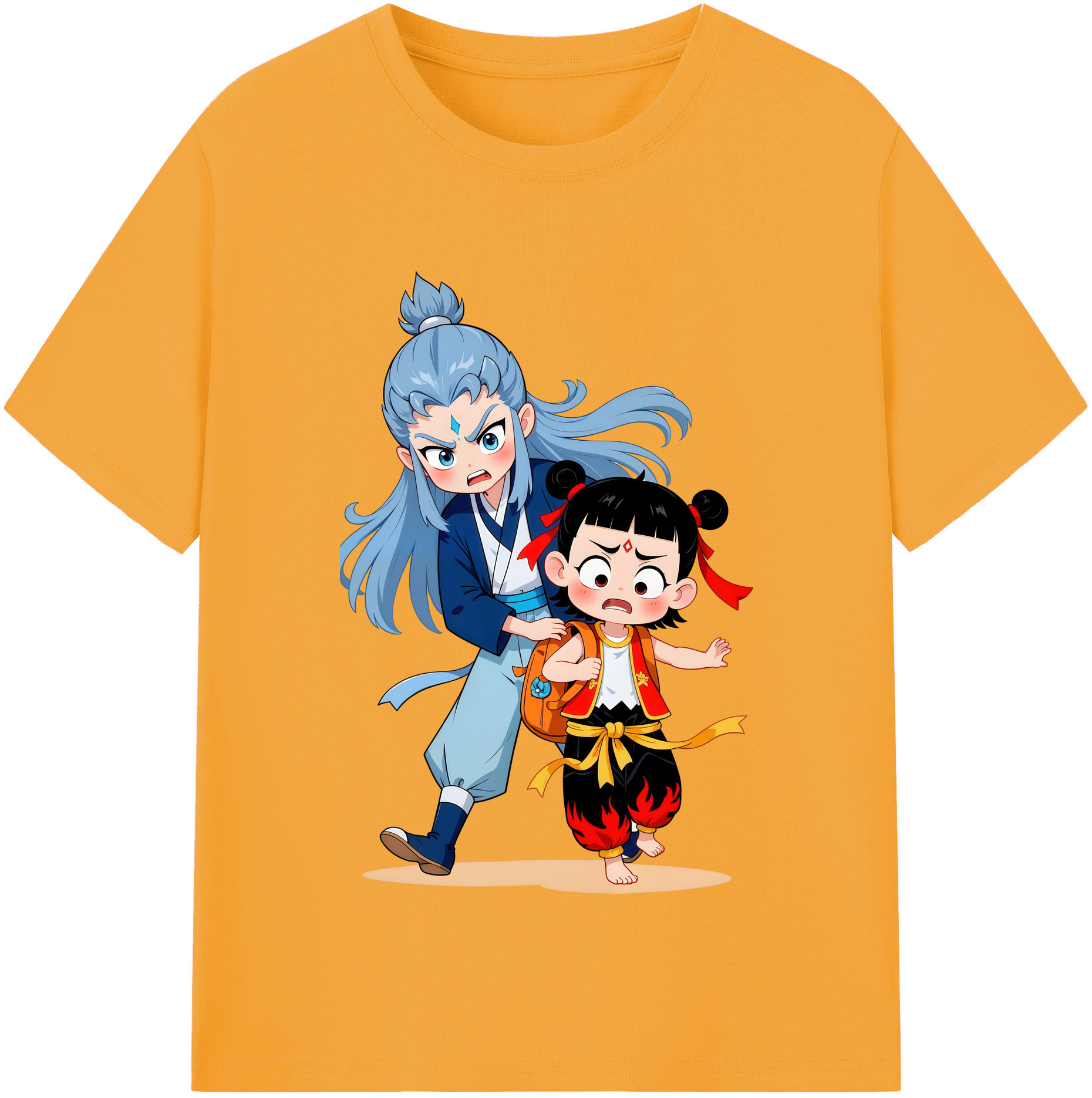 （画像用） Ne Zha 2 ナタ 魔童の大暴れ レディースカジュアルプリントTシャツ（綿100％）