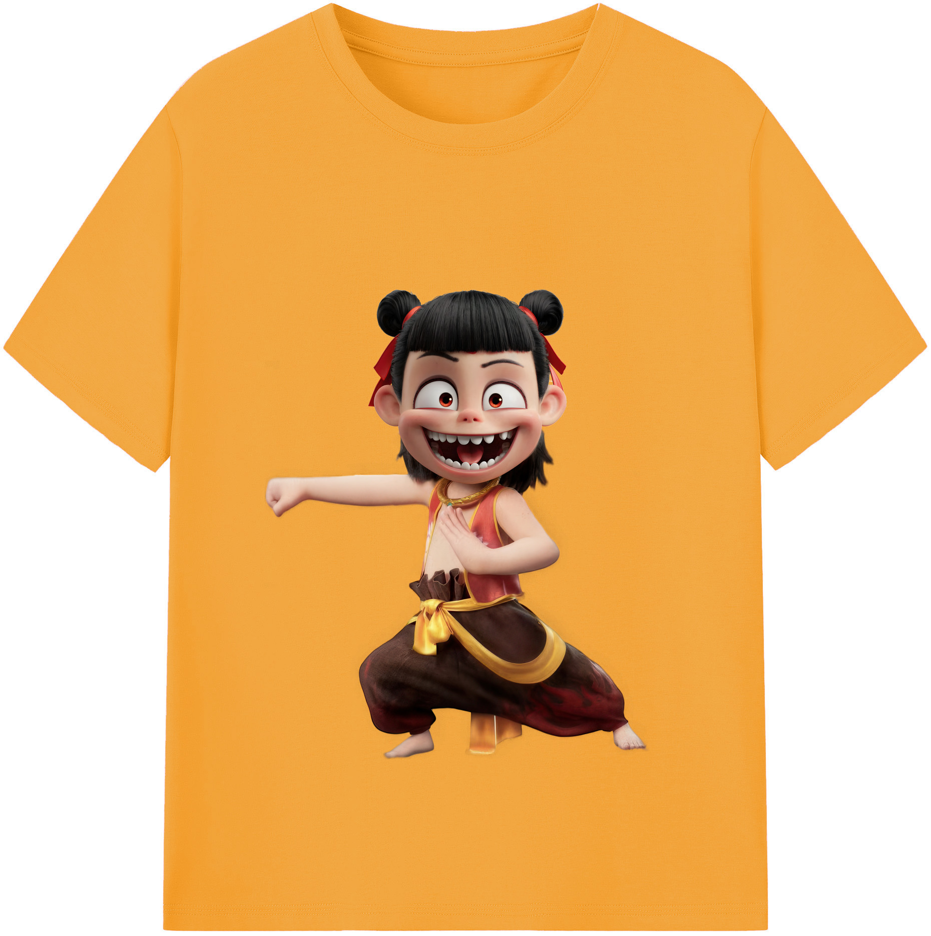 （画像用） Ne Zha 2 ナタ 魔童の大暴れ レディースカジュアルプリントTシャツ（綿100％）