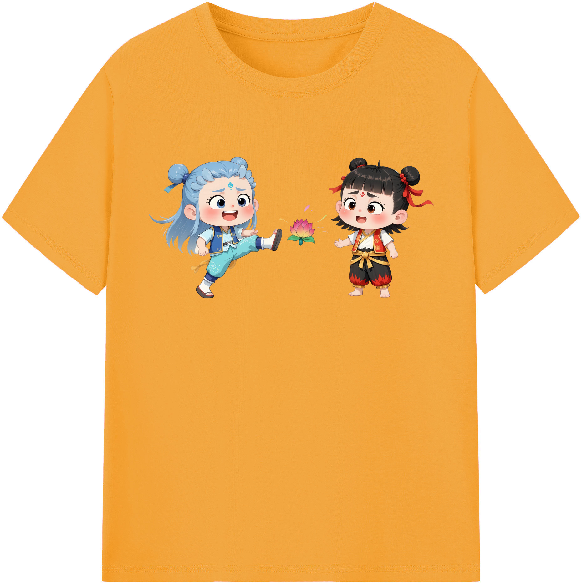 （画像用） Ne Zha 2 ナタ 魔童の大暴れ レディースカジュアルプリントTシャツ（綿100％）