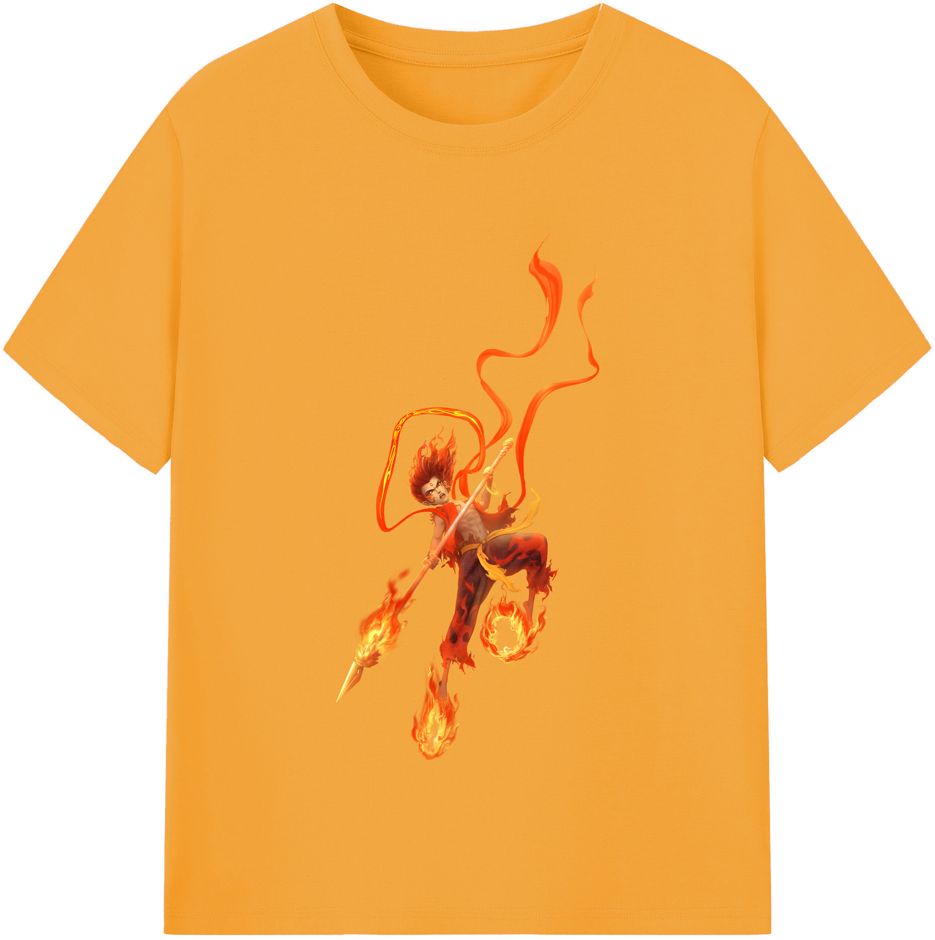 （画像用） Ne Zha 2 ナタ 魔童の大暴れ レディースカジュアルプリントTシャツ（綿100％）