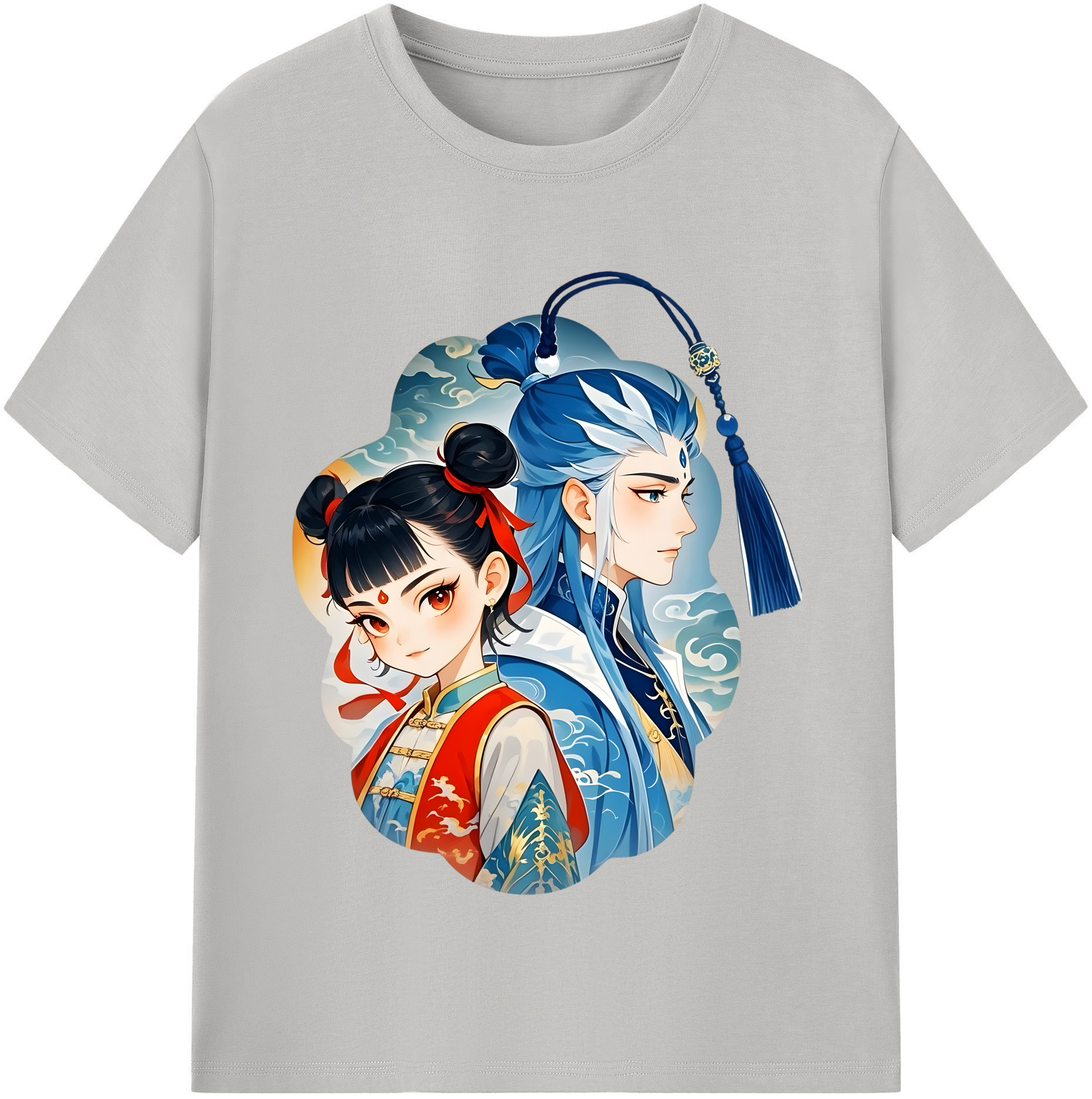 （画像用） Ne Zha 2 ナタ 魔童の大暴れ レディースカジュアルプリントTシャツ（綿100％）
