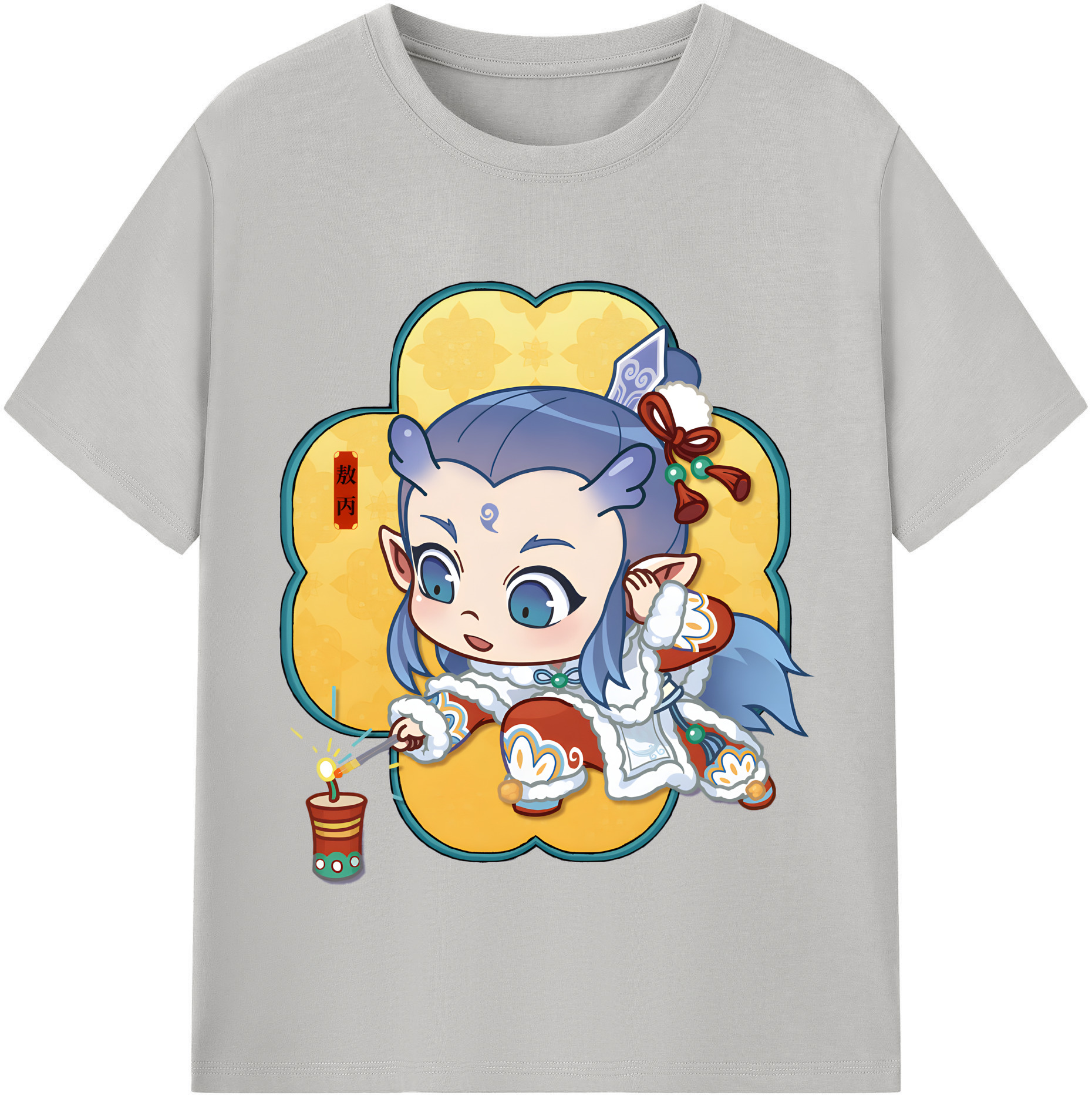 （画像用） Ne Zha 2 ナタ 魔童の大暴れ レディースカジュアルプリントTシャツ（綿100％）