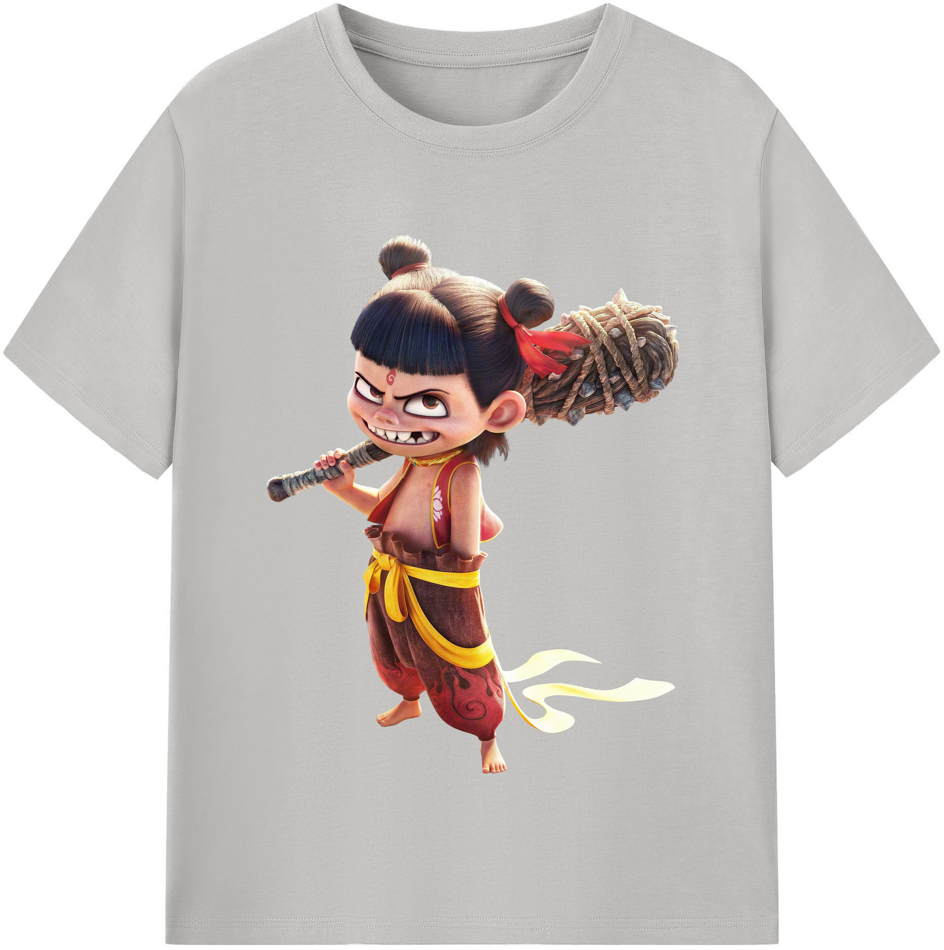 （画像用） Ne Zha 2 ナタ 魔童の大暴れ レディースカジュアルプリントTシャツ（綿100％）