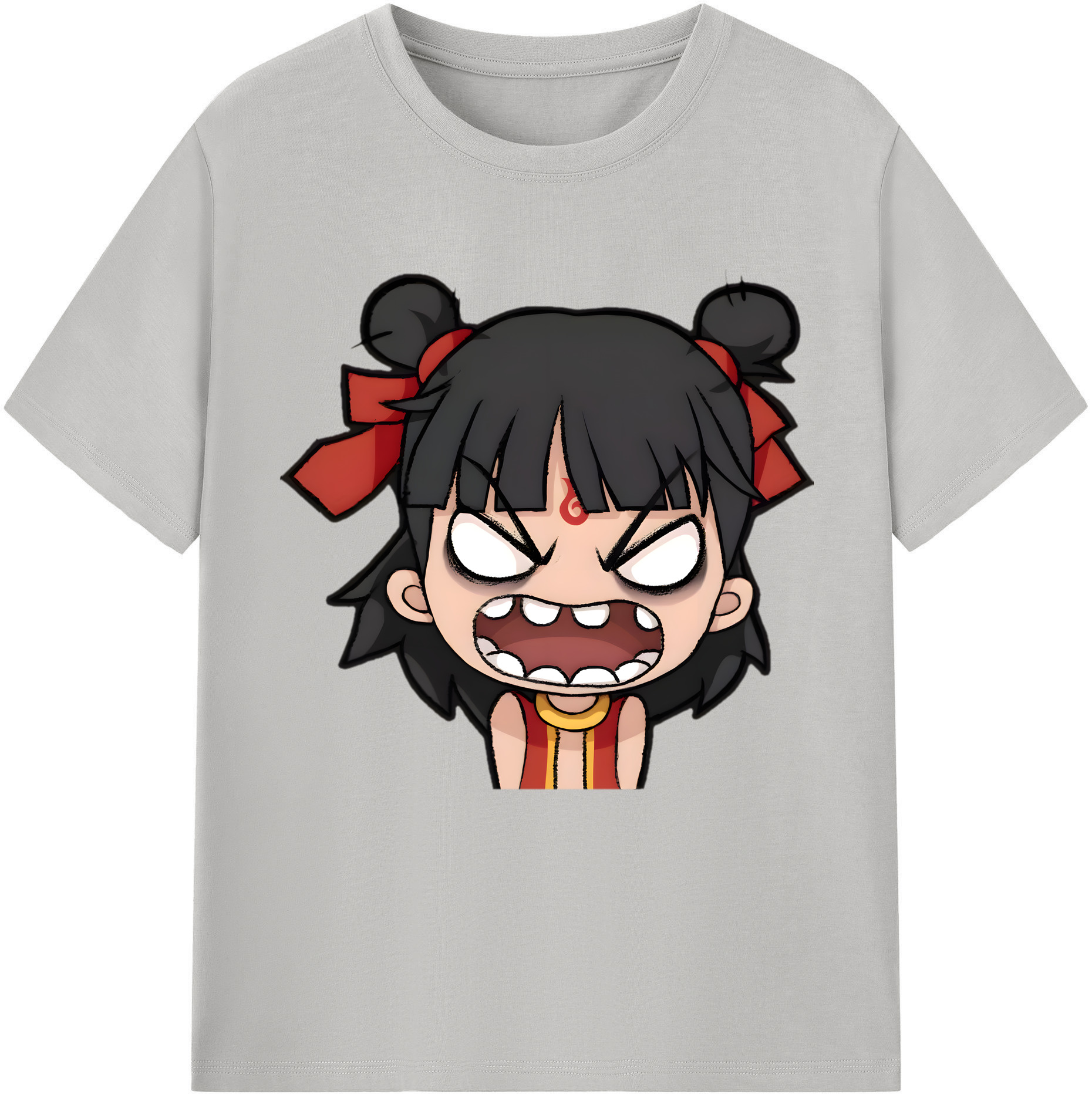 （画像用） Ne Zha 2 ナタ 魔童の大暴れ レディースカジュアルプリントTシャツ（綿100％）