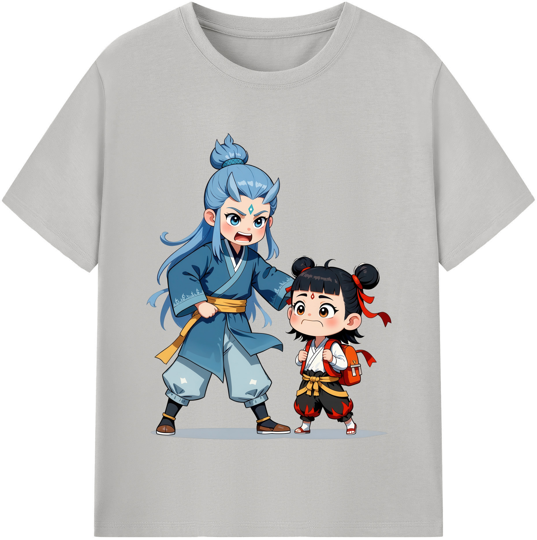（画像用） Ne Zha 2 ナタ 魔童の大暴れ レディースカジュアルプリントTシャツ（綿100％）