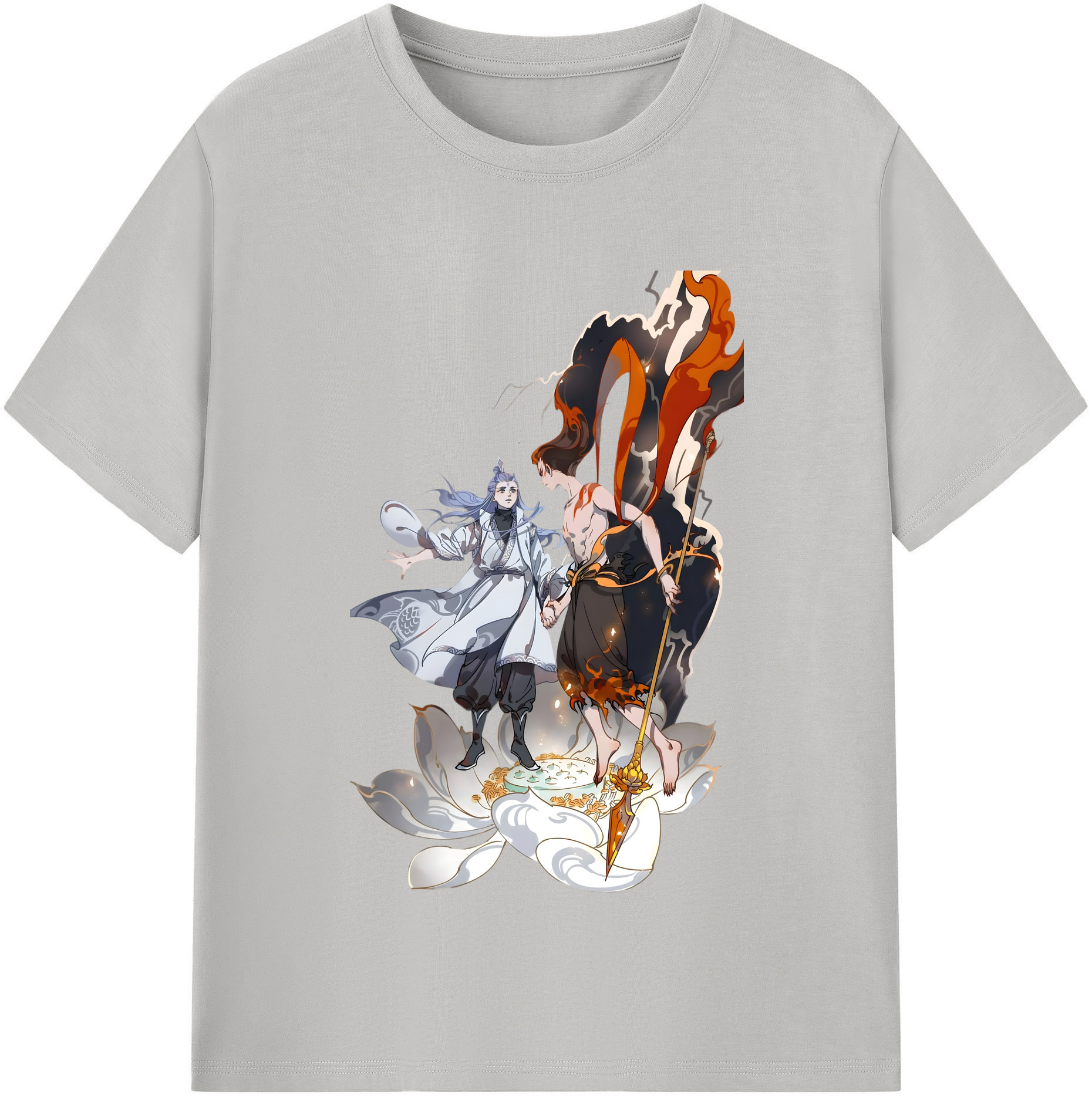 （画像用） Ne Zha 2 ナタ 魔童の大暴れ レディースカジュアルプリントTシャツ（綿100％）