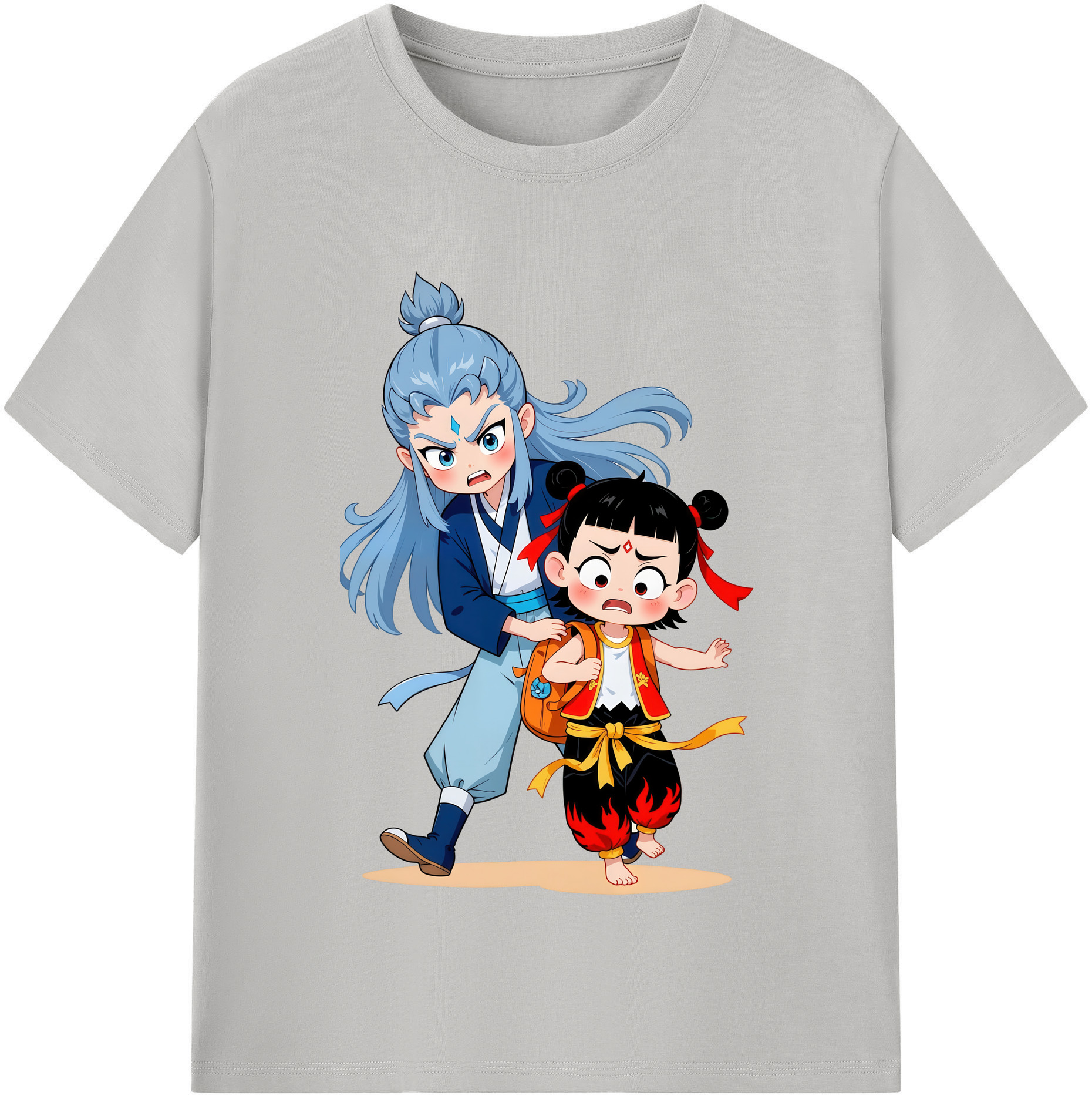 （画像用） Ne Zha 2 ナタ 魔童の大暴れ レディースカジュアルプリントTシャツ（綿100％）