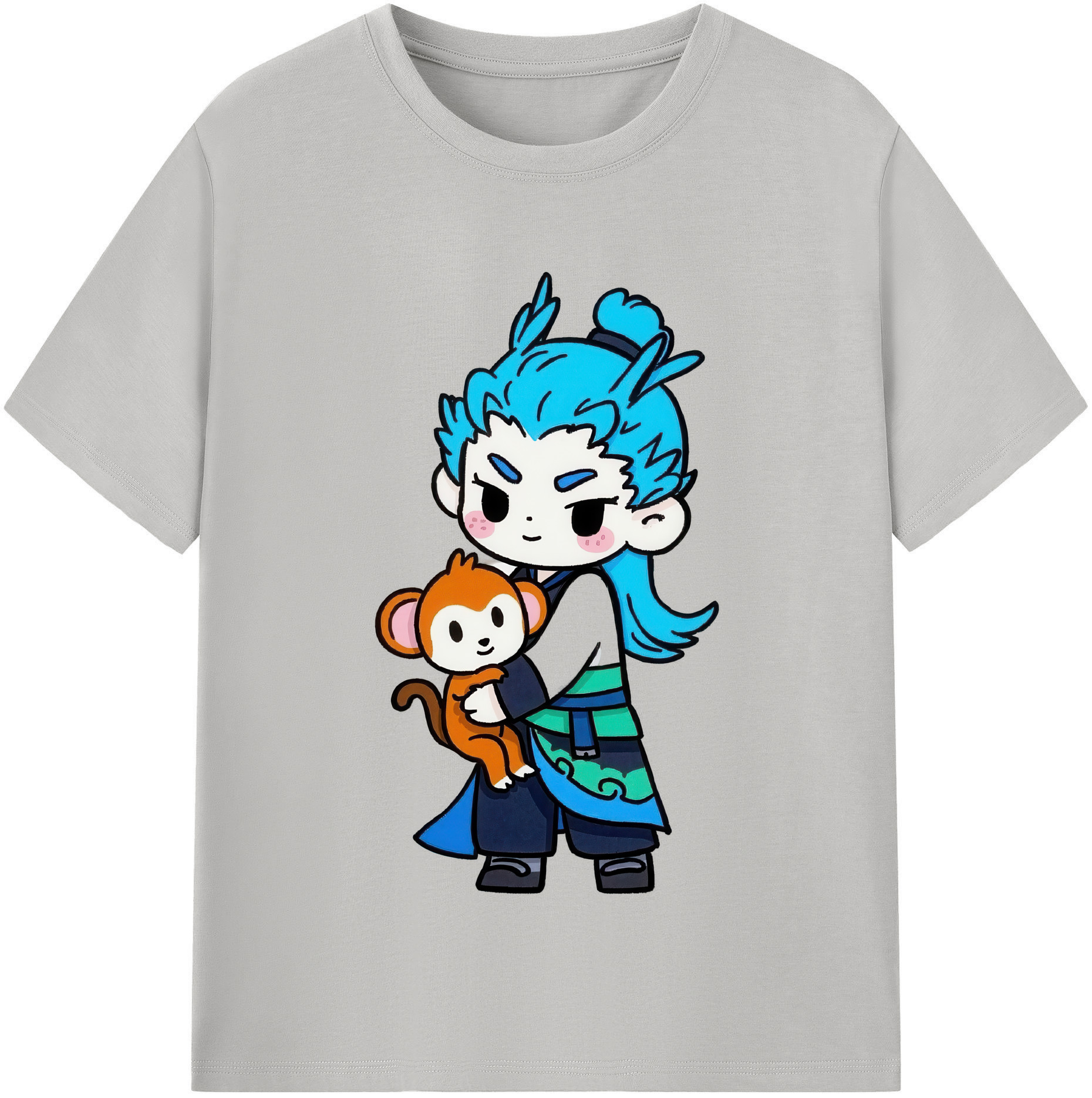 （画像用） Ne Zha 2 ナタ 魔童の大暴れ レディースカジュアルプリントTシャツ（綿100％）