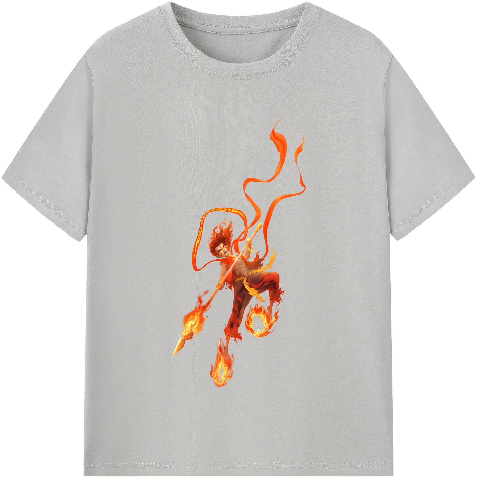 （画像用） Ne Zha 2 ナタ 魔童の大暴れ レディースカジュアルプリントTシャツ（綿100％）