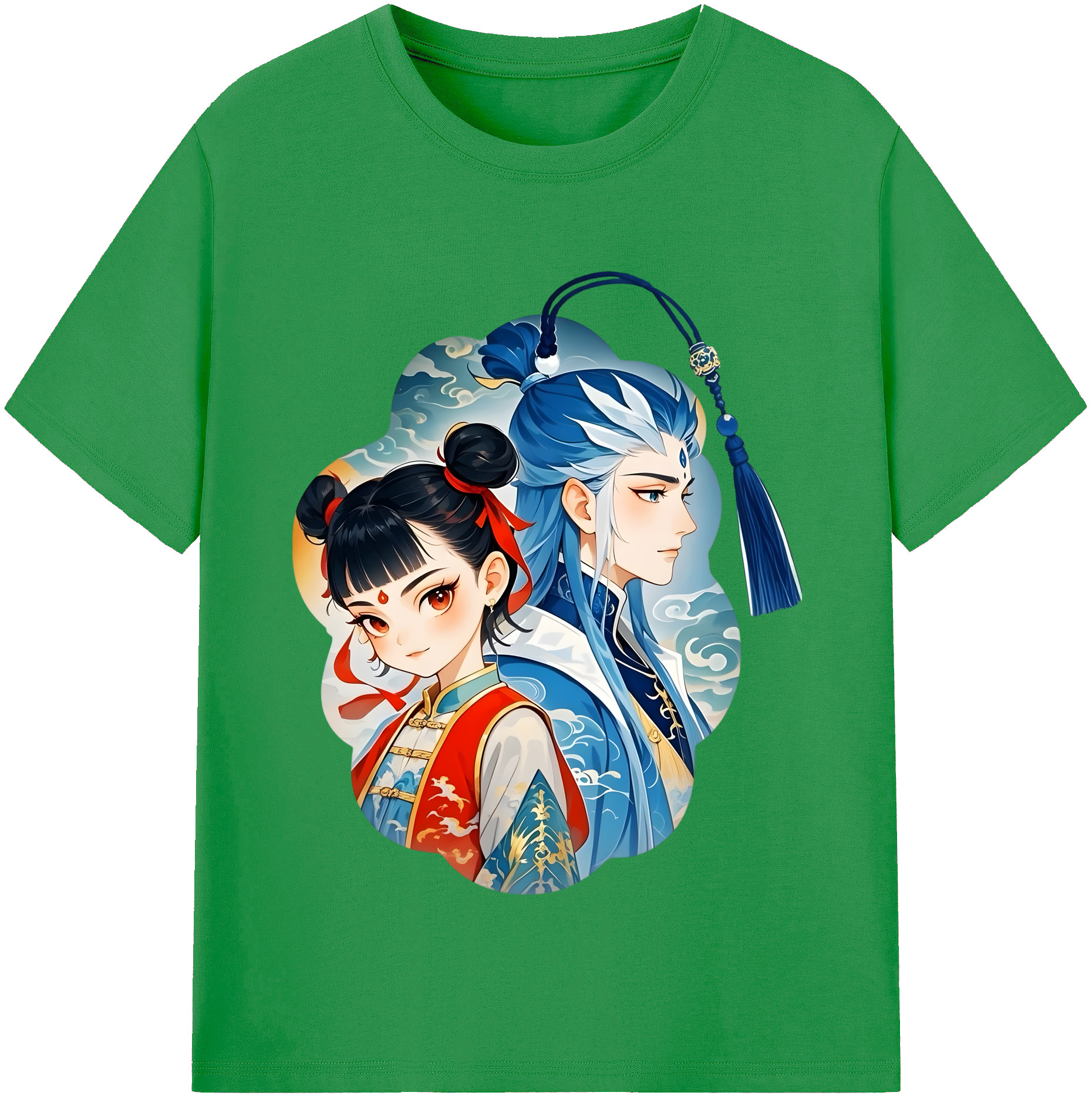 （画像用） Ne Zha 2 ナタ 魔童の大暴れ レディースカジュアルプリントTシャツ（綿100％）