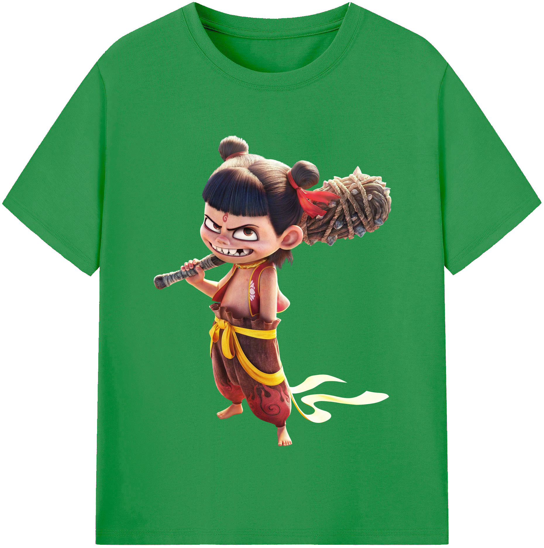 （画像用） Ne Zha 2 ナタ 魔童の大暴れ レディースカジュアルプリントTシャツ（綿100％）