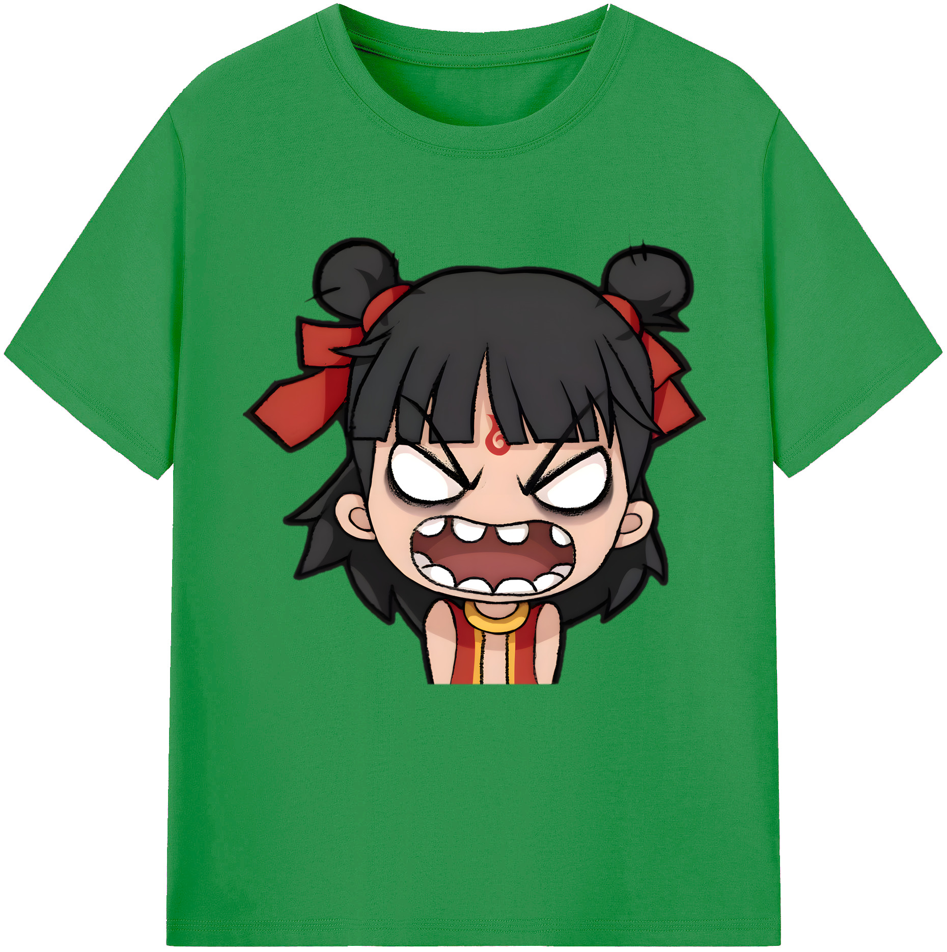 （画像用） Ne Zha 2 ナタ 魔童の大暴れ レディースカジュアルプリントTシャツ（綿100％）