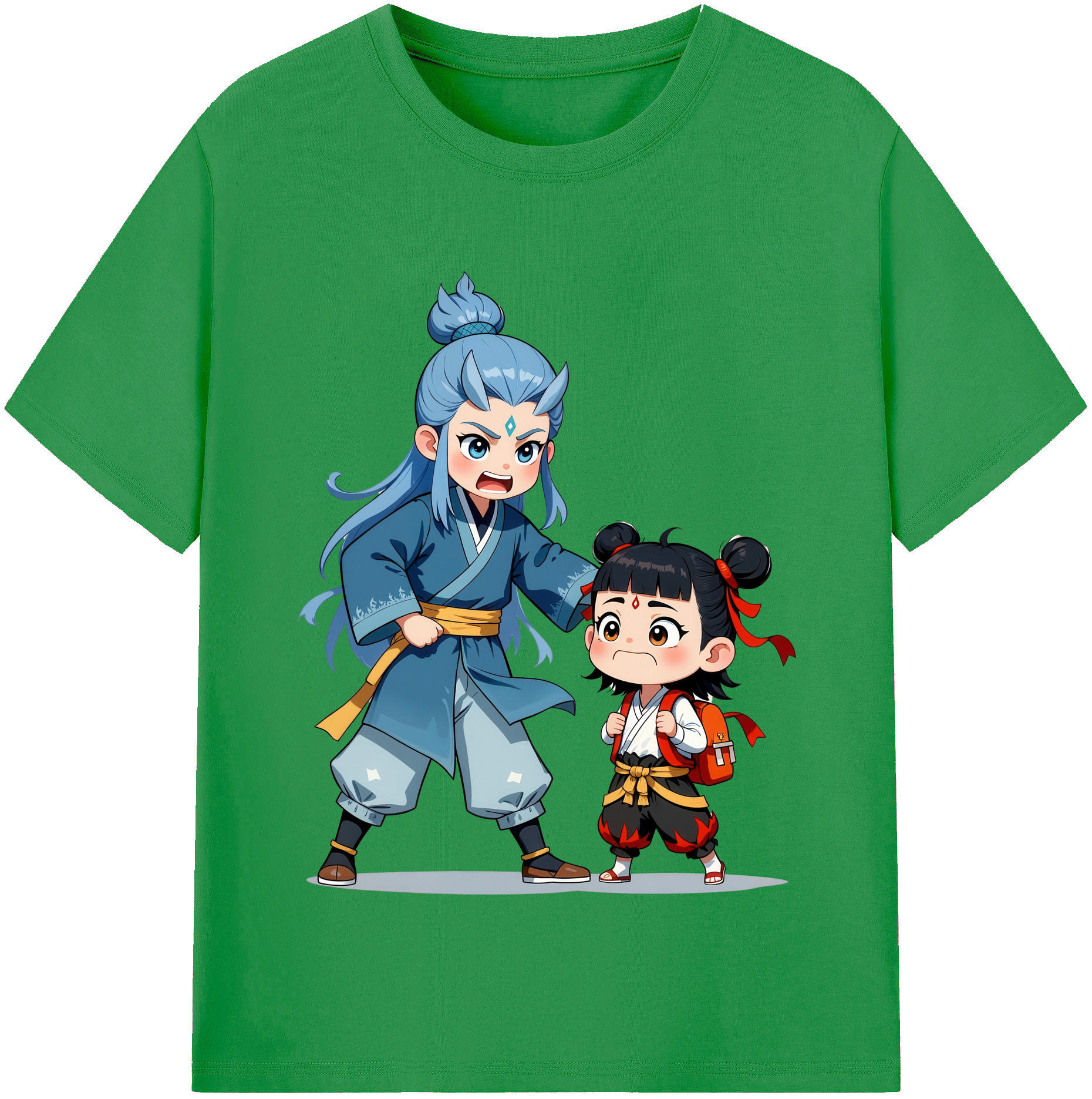 （画像用） Ne Zha 2 ナタ 魔童の大暴れ レディースカジュアルプリントTシャツ（綿100％）