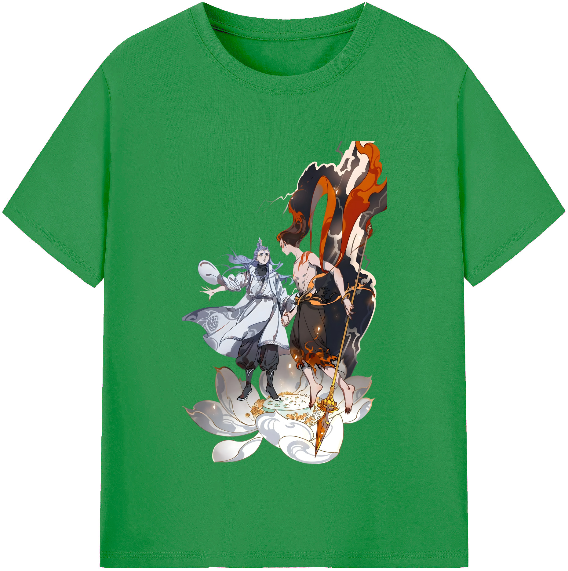 （画像用） Ne Zha 2 ナタ 魔童の大暴れ レディースカジュアルプリントTシャツ（綿100％）