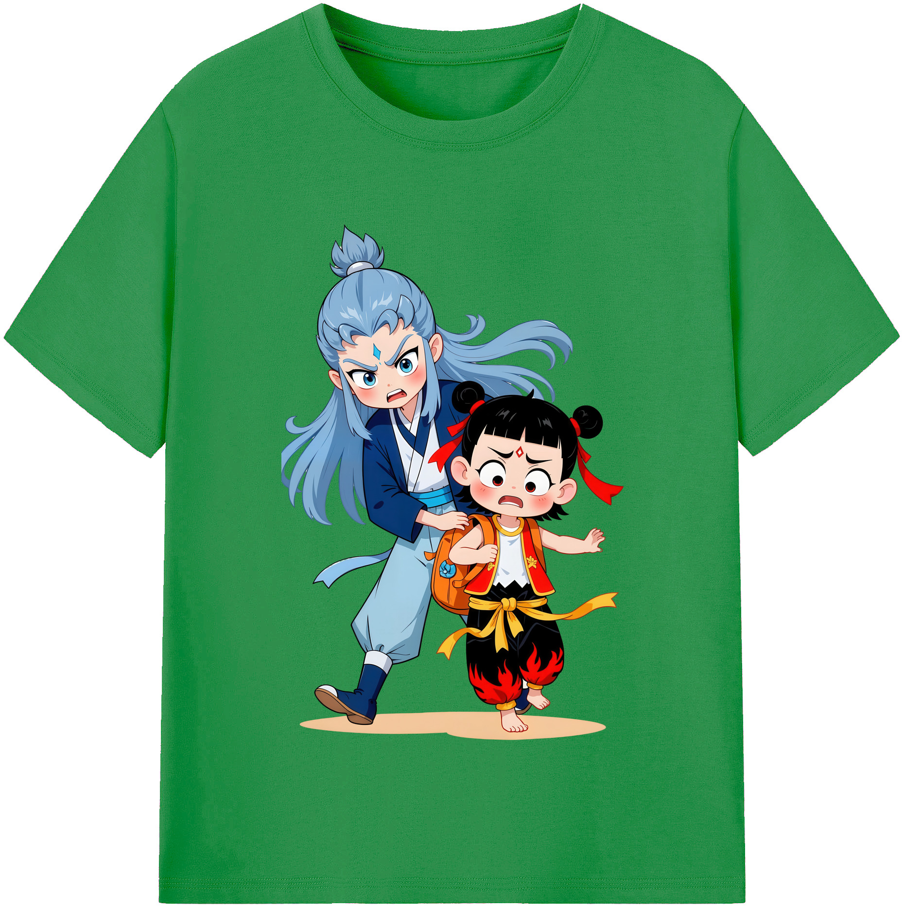 （画像用） Ne Zha 2 ナタ 魔童の大暴れ レディースカジュアルプリントTシャツ（綿100％）