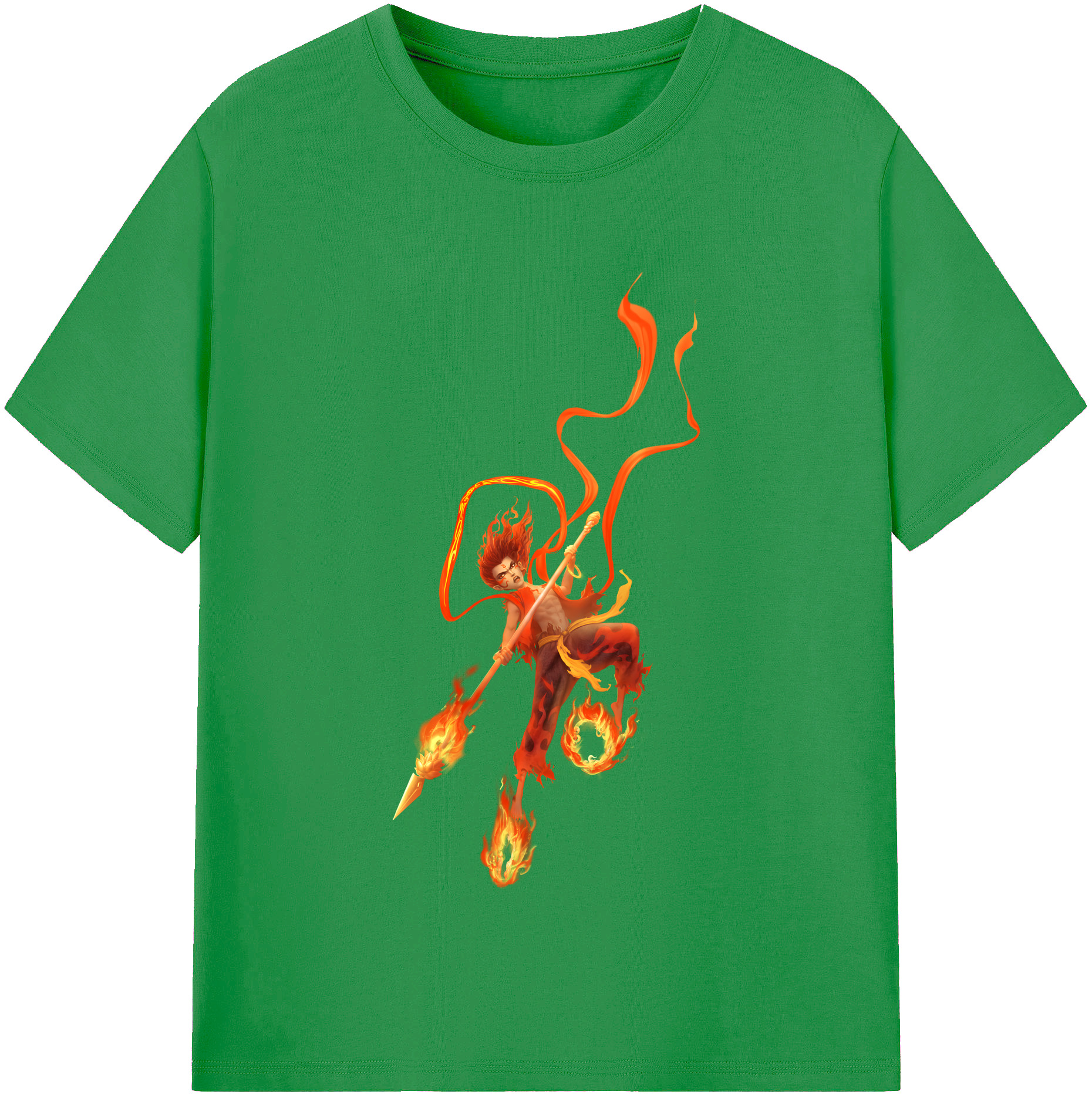 （画像用） Ne Zha 2 ナタ 魔童の大暴れ レディースカジュアルプリントTシャツ（綿100％）