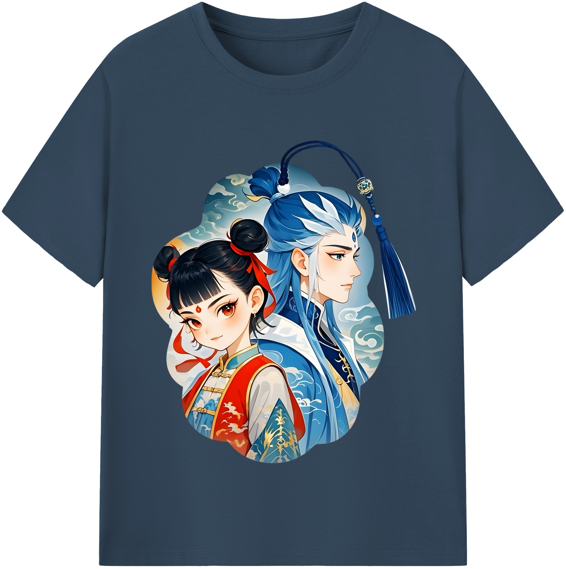 （画像用） Ne Zha 2 ナタ 魔童の大暴れ レディースカジュアルプリントTシャツ（綿100％）