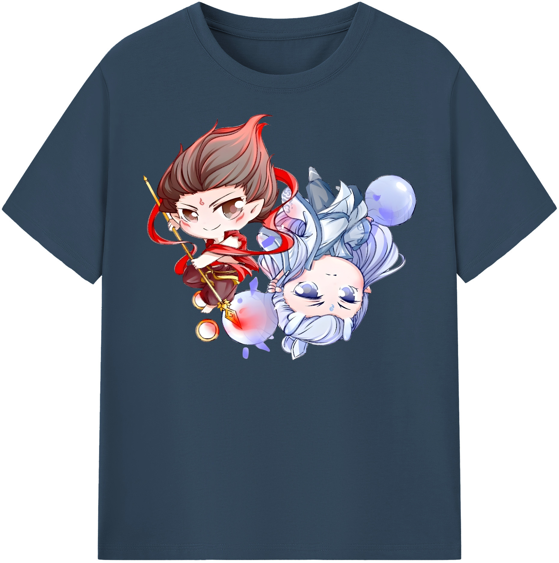 （画像用） Ne Zha 2 ナタ 魔童の大暴れ レディースカジュアルプリントTシャツ（綿100％）