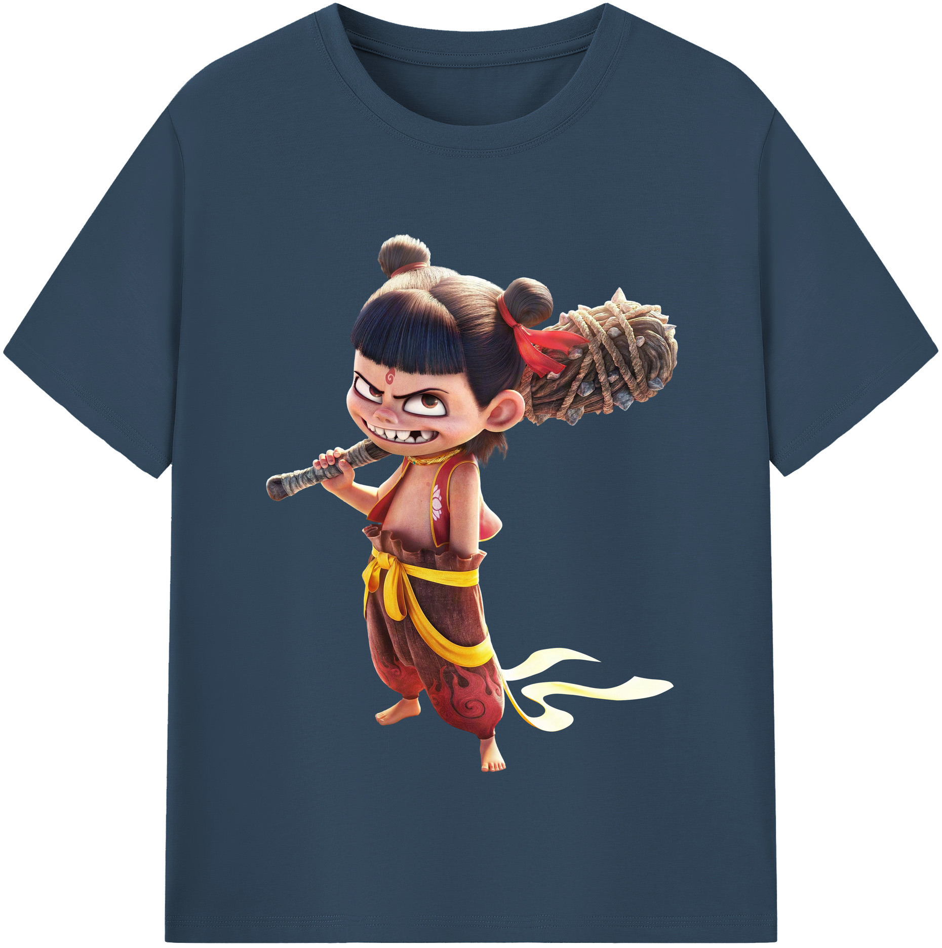 （画像用） Ne Zha 2 ナタ 魔童の大暴れ レディースカジュアルプリントTシャツ（綿100％）