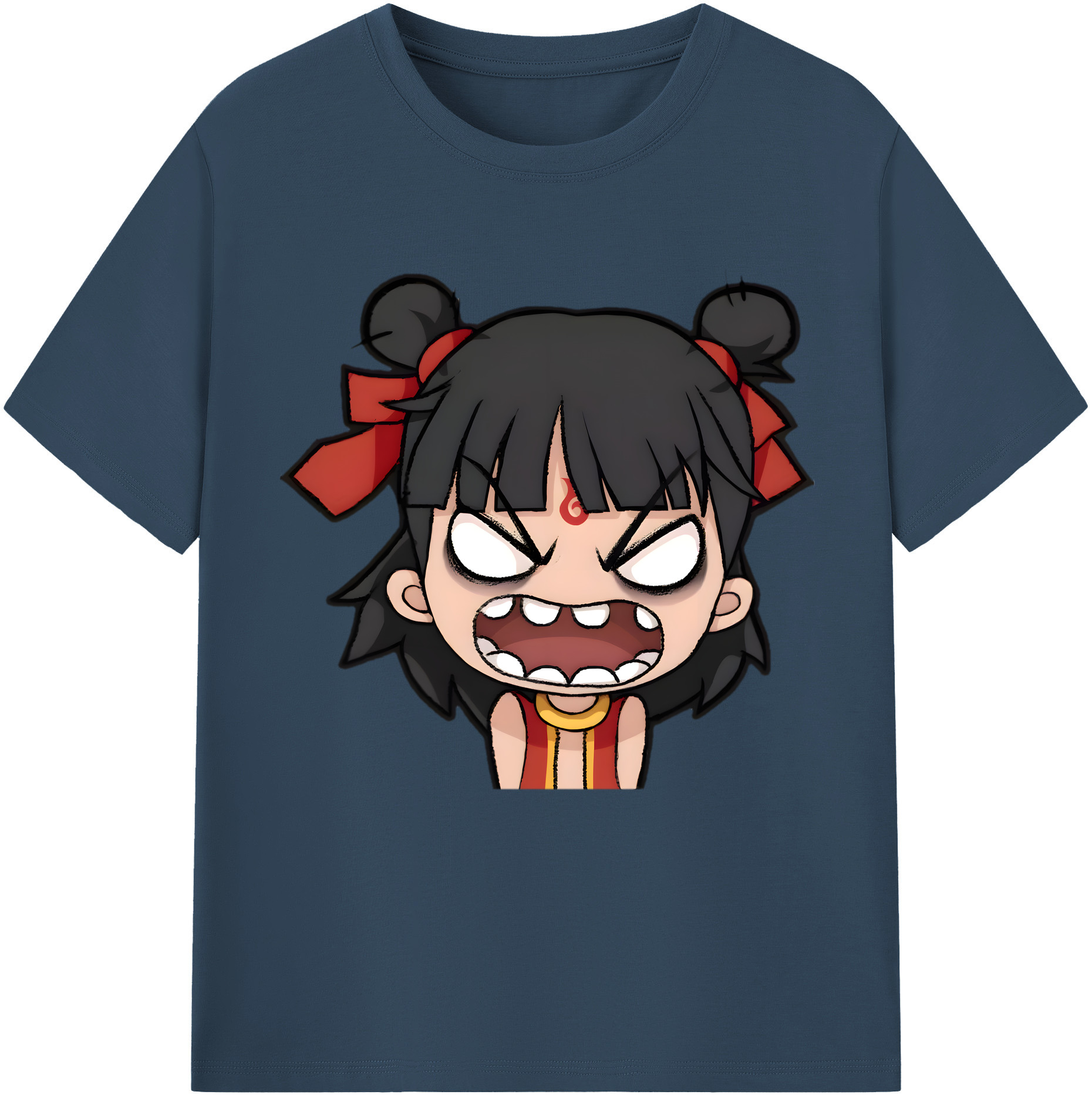 （画像用） Ne Zha 2 ナタ 魔童の大暴れ レディースカジュアルプリントTシャツ（綿100％）
