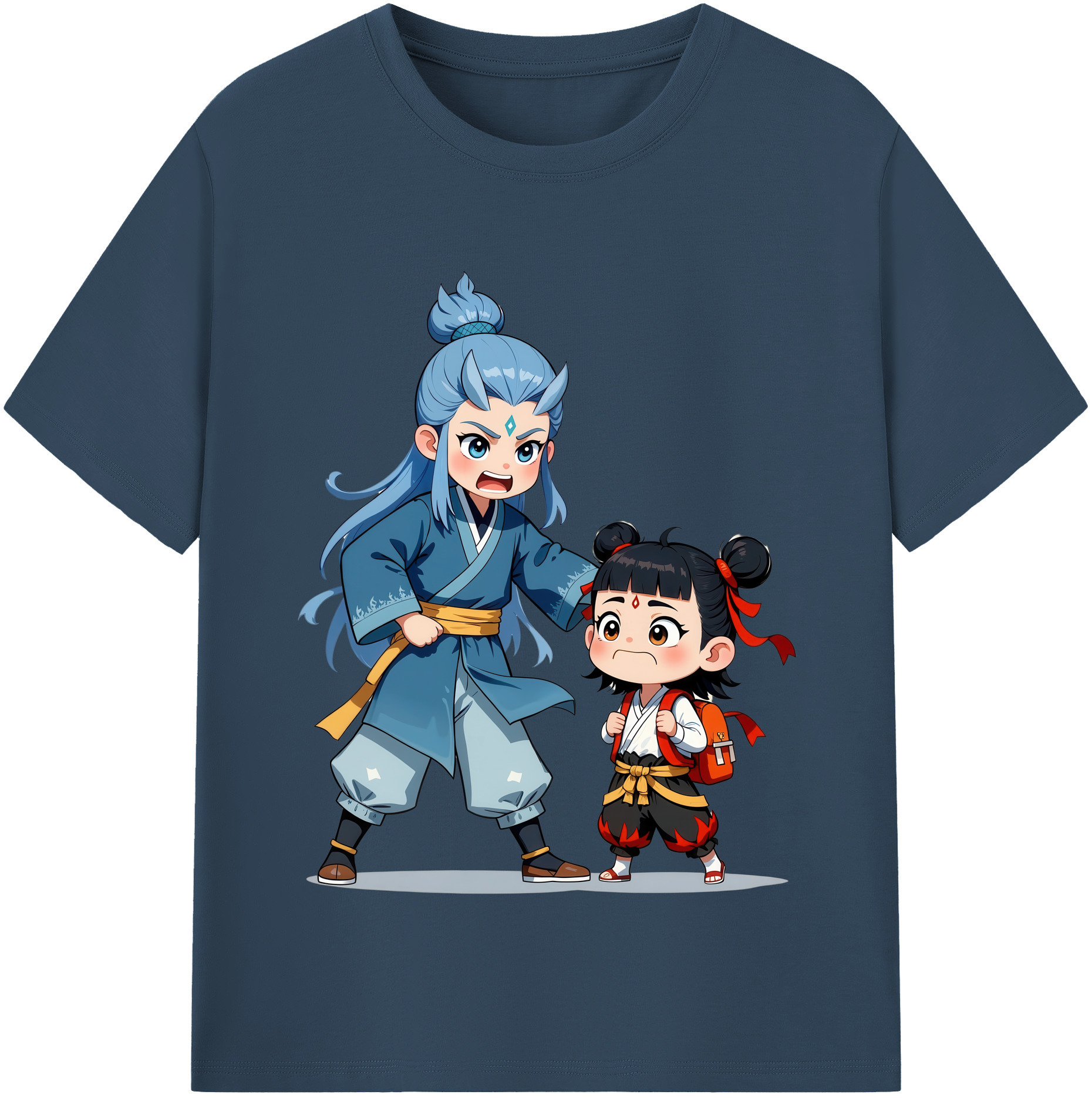 （画像用） Ne Zha 2 ナタ 魔童の大暴れ レディースカジュアルプリントTシャツ（綿100％）