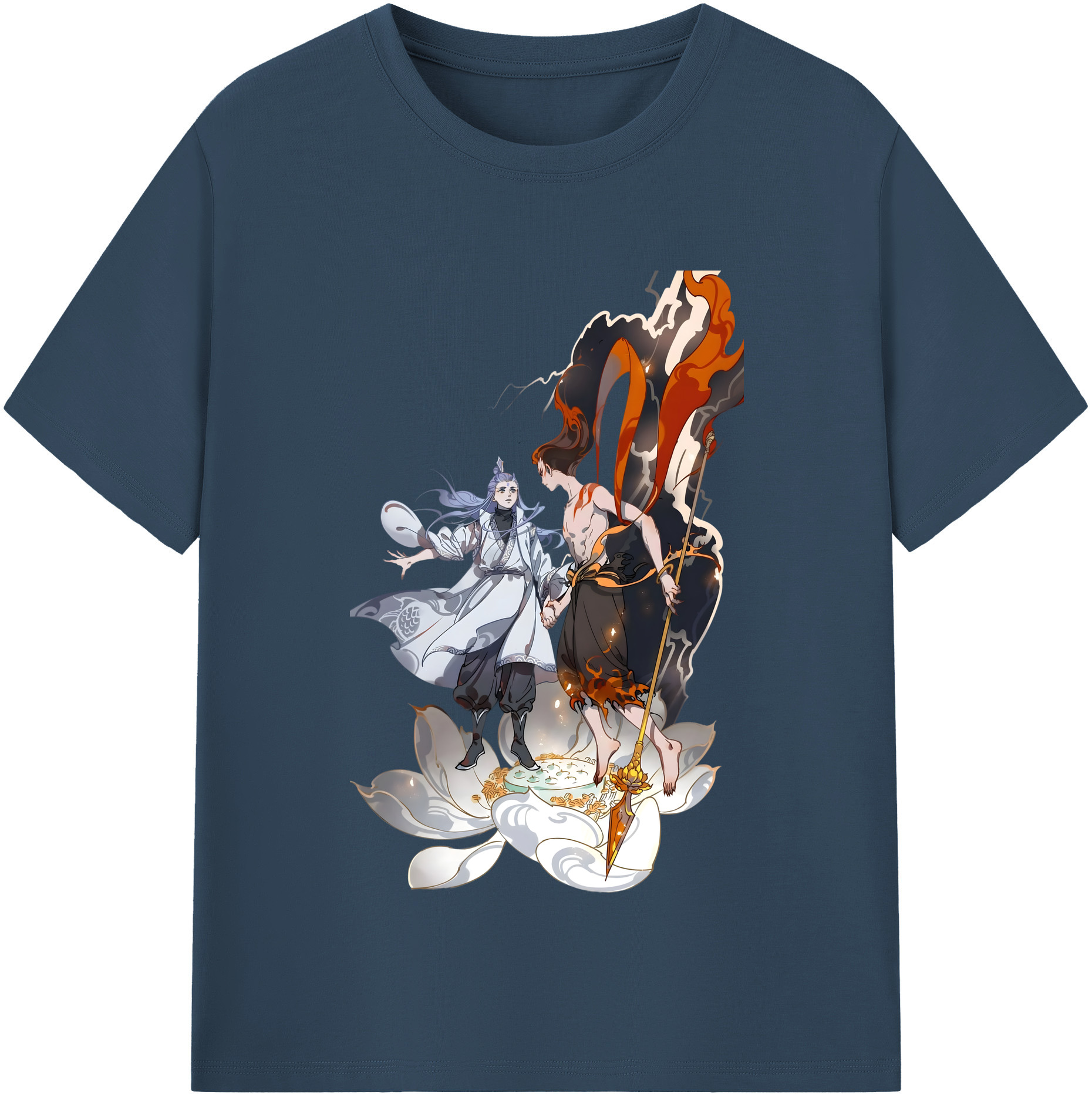（画像用） Ne Zha 2 ナタ 魔童の大暴れ レディースカジュアルプリントTシャツ（綿100％）