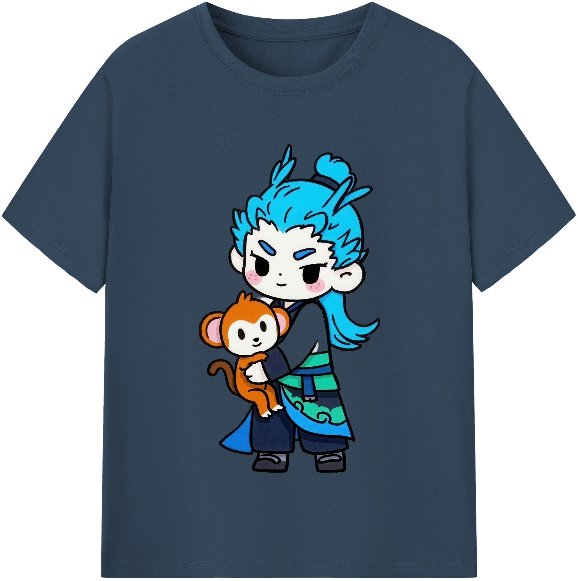 （画像用） Ne Zha 2 ナタ 魔童の大暴れ レディースカジュアルプリントTシャツ（綿100％）