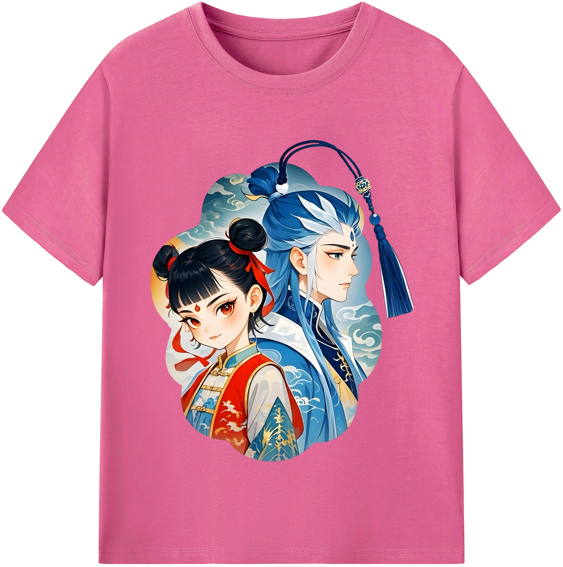 （画像用） Ne Zha 2 ナタ 魔童の大暴れ レディースカジュアルプリントTシャツ（綿100％）