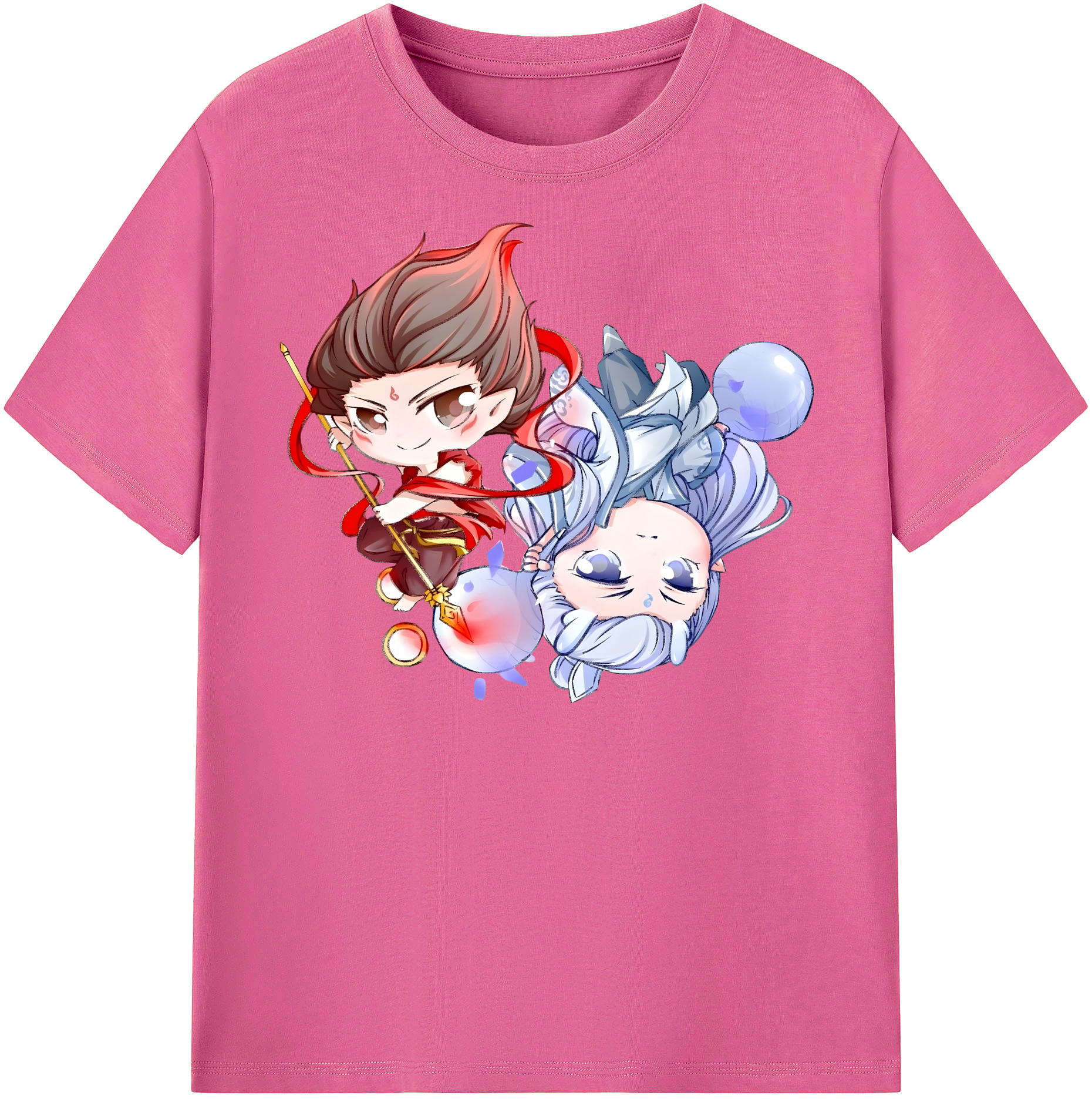 （画像用） Ne Zha 2 ナタ 魔童の大暴れ レディースカジュアルプリントTシャツ（綿100％）