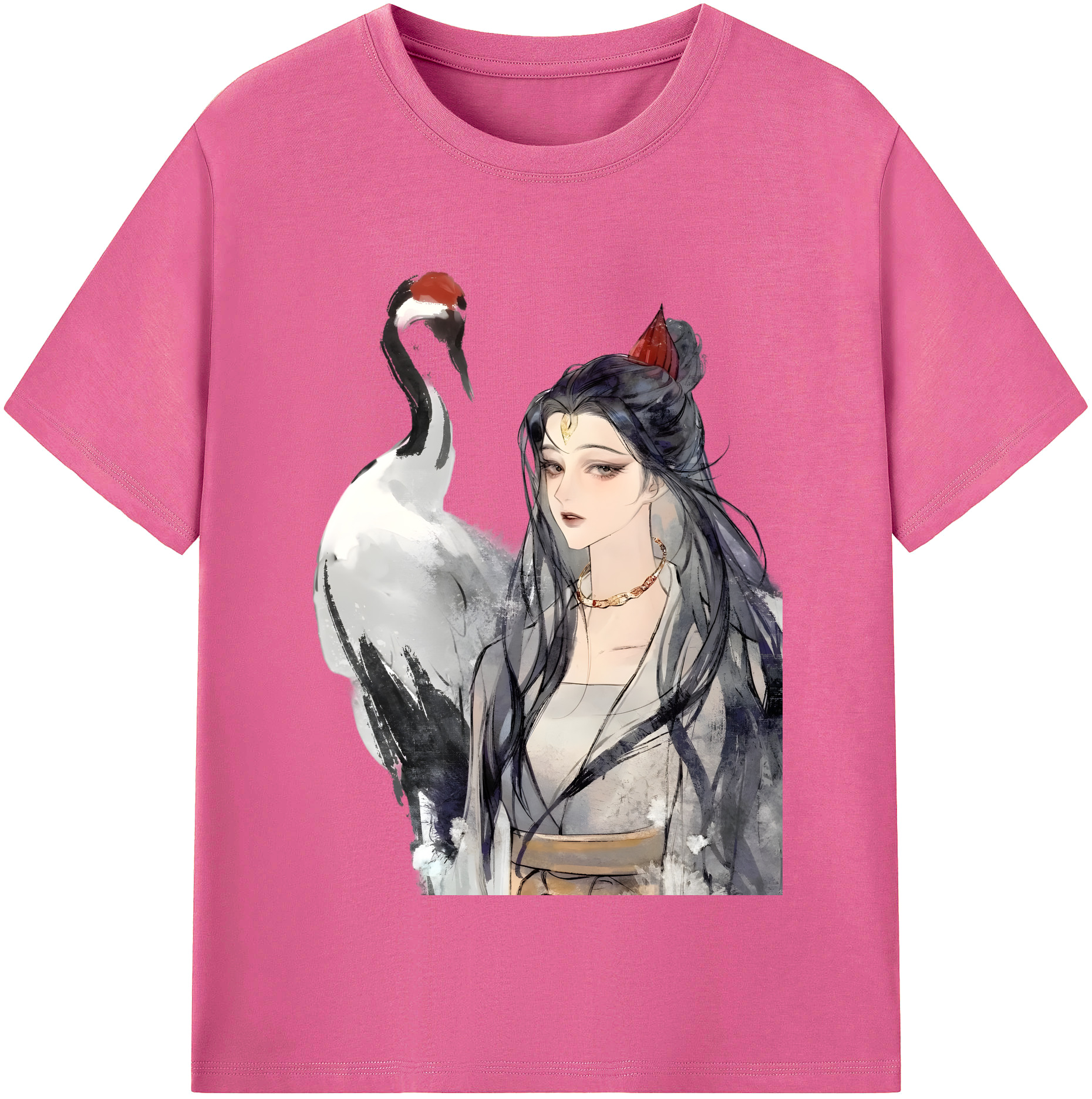 （画像用） Ne Zha 2 ナタ 魔童の大暴れ レディースカジュアルプリントTシャツ（綿100％）