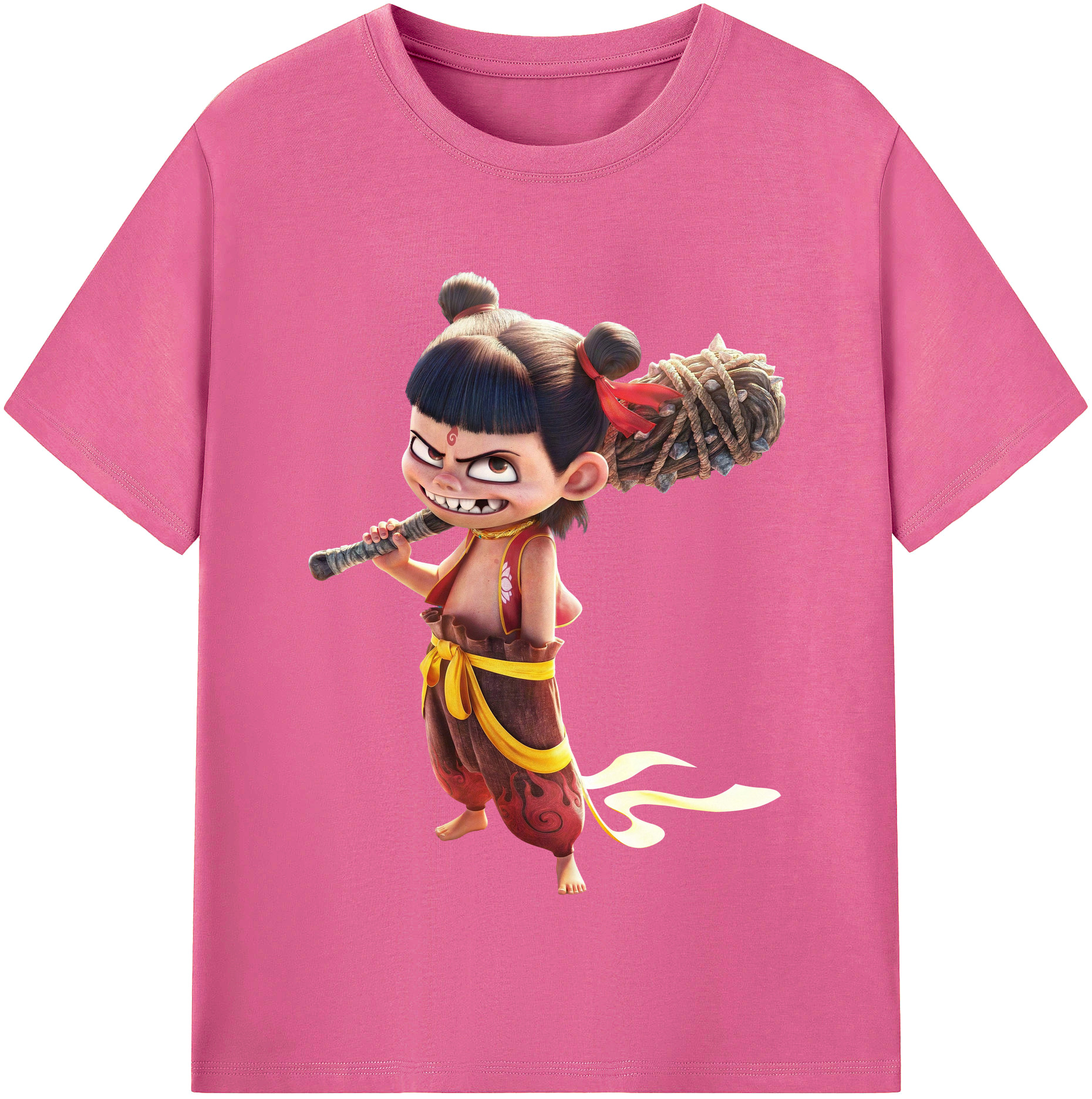 （画像用） Ne Zha 2 ナタ 魔童の大暴れ レディースカジュアルプリントTシャツ（綿100％）