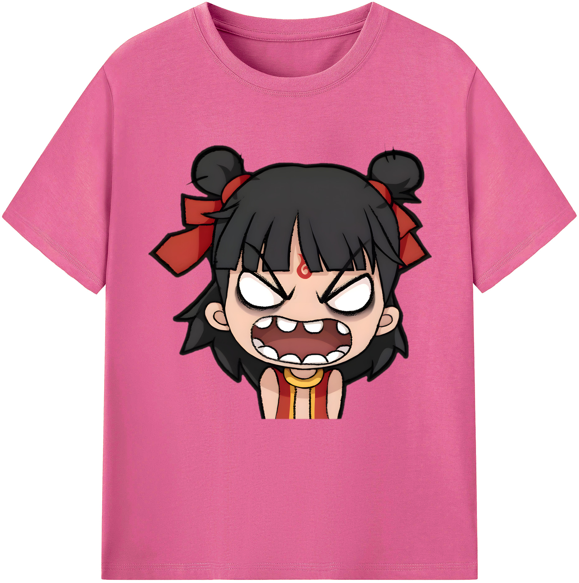 （画像用） Ne Zha 2 ナタ 魔童の大暴れ レディースカジュアルプリントTシャツ（綿100％）
