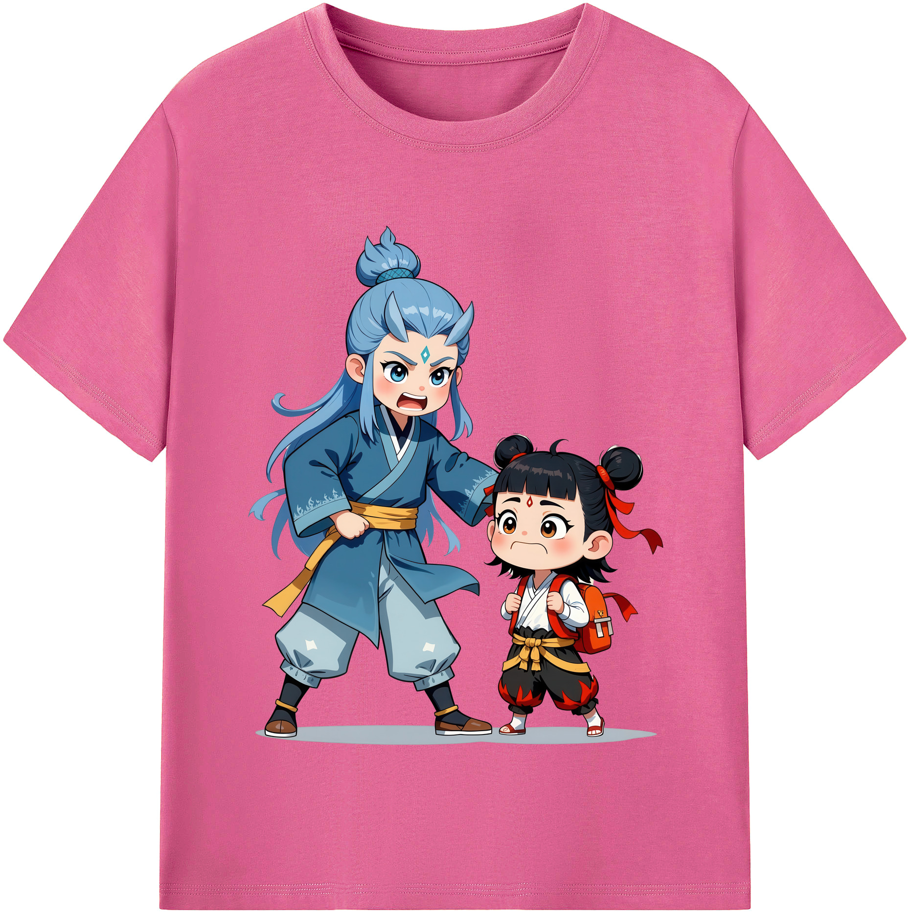 （画像用） Ne Zha 2 ナタ 魔童の大暴れ レディースカジュアルプリントTシャツ（綿100％）