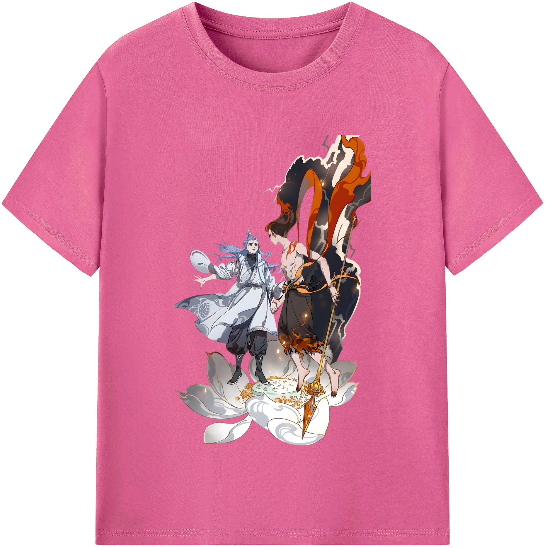 （画像用） Ne Zha 2 ナタ 魔童の大暴れ レディースカジュアルプリントTシャツ（綿100％）