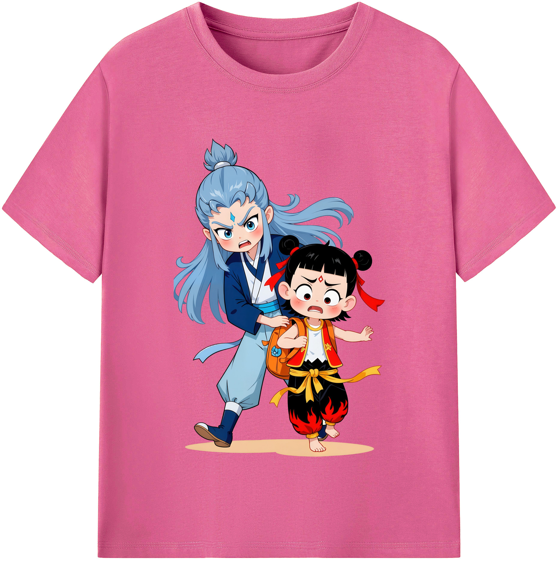 （画像用） Ne Zha 2 ナタ 魔童の大暴れ レディースカジュアルプリントTシャツ（綿100％）