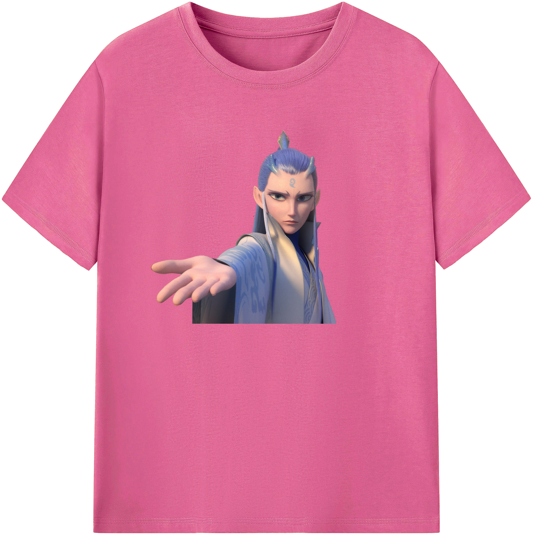 （画像用） Ne Zha 2 ナタ 魔童の大暴れ レディースカジュアルプリントTシャツ（綿100％）