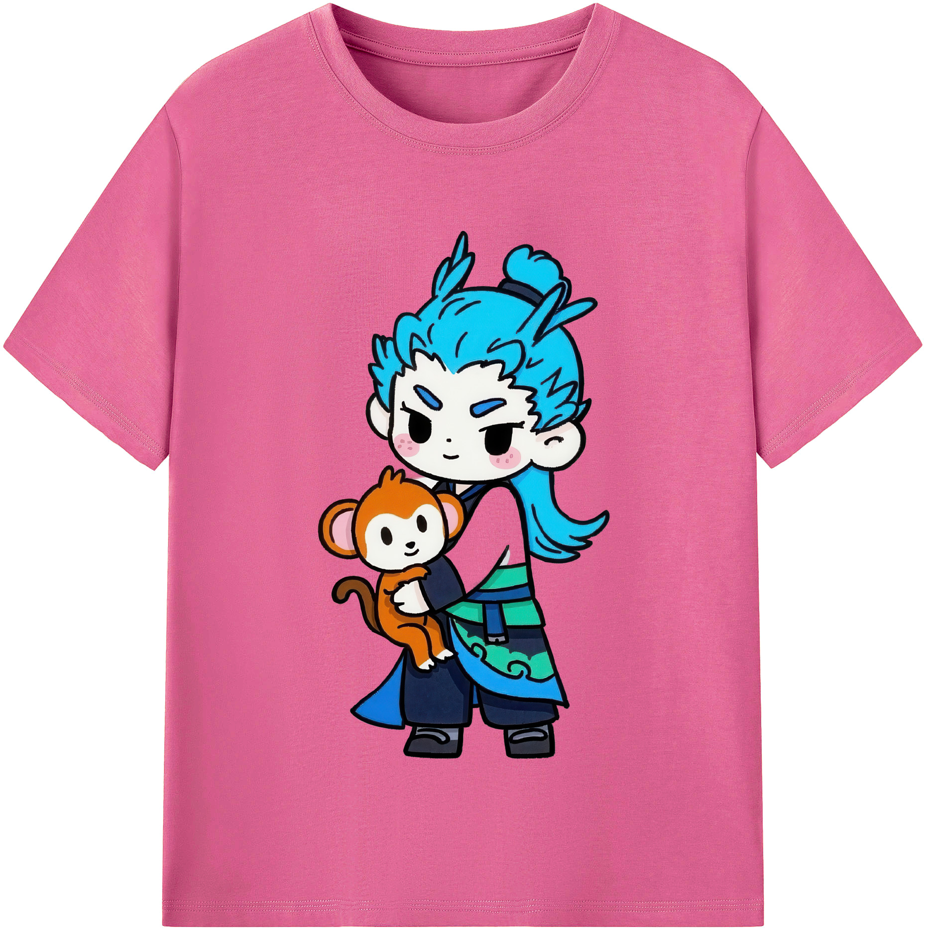 （画像用） Ne Zha 2 ナタ 魔童の大暴れ レディースカジュアルプリントTシャツ（綿100％）