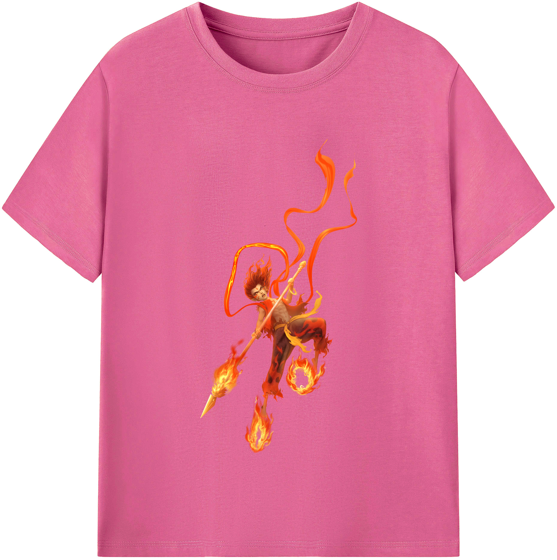 （画像用） Ne Zha 2 ナタ 魔童の大暴れ レディースカジュアルプリントTシャツ（綿100％）