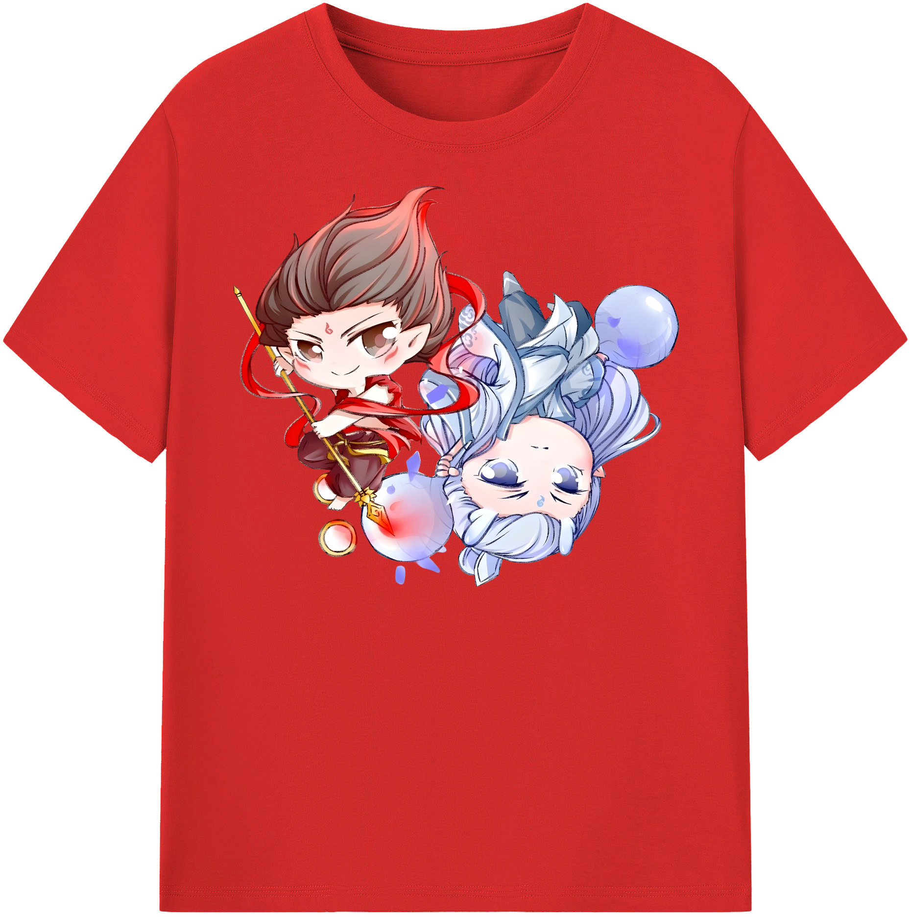 （画像用） Ne Zha 2 ナタ 魔童の大暴れ レディースカジュアルプリントTシャツ（綿100％）