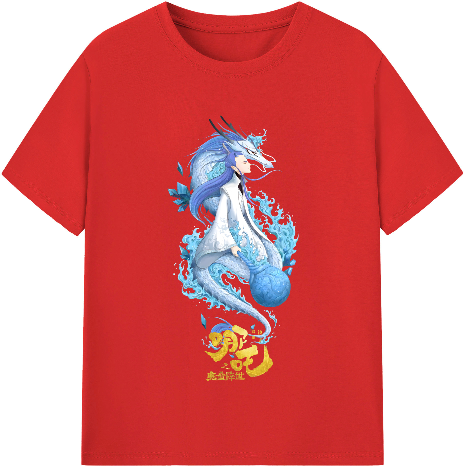 （画像用） Ne Zha 2 ナタ 魔童の大暴れ レディースカジュアルプリントTシャツ（綿100％）