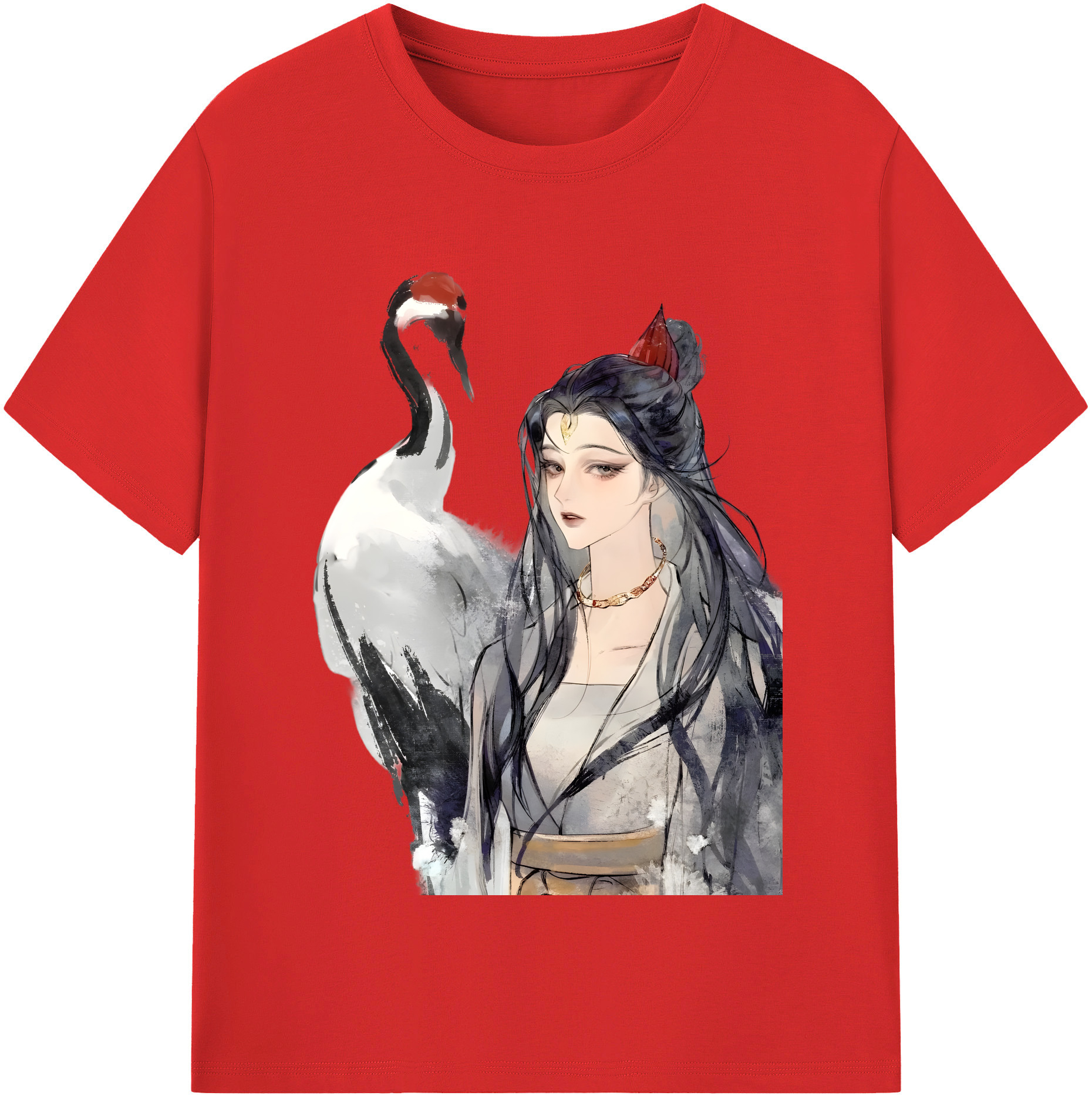 （画像用） Ne Zha 2 ナタ 魔童の大暴れ レディースカジュアルプリントTシャツ（綿100％）