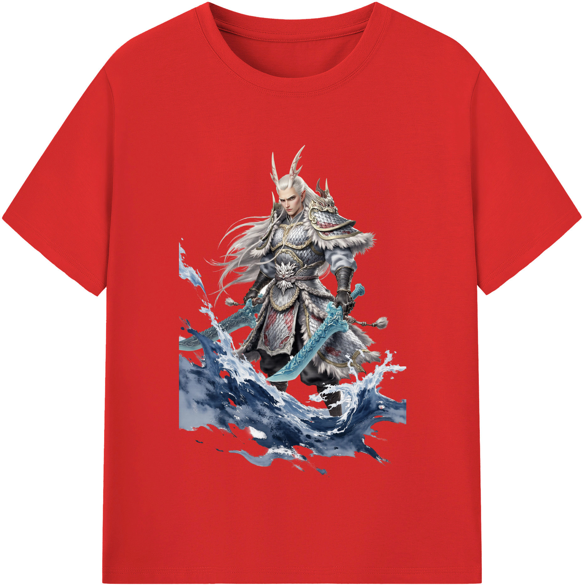 （画像用） Ne Zha 2 ナタ 魔童の大暴れ レディースカジュアルプリントTシャツ（綿100％）
