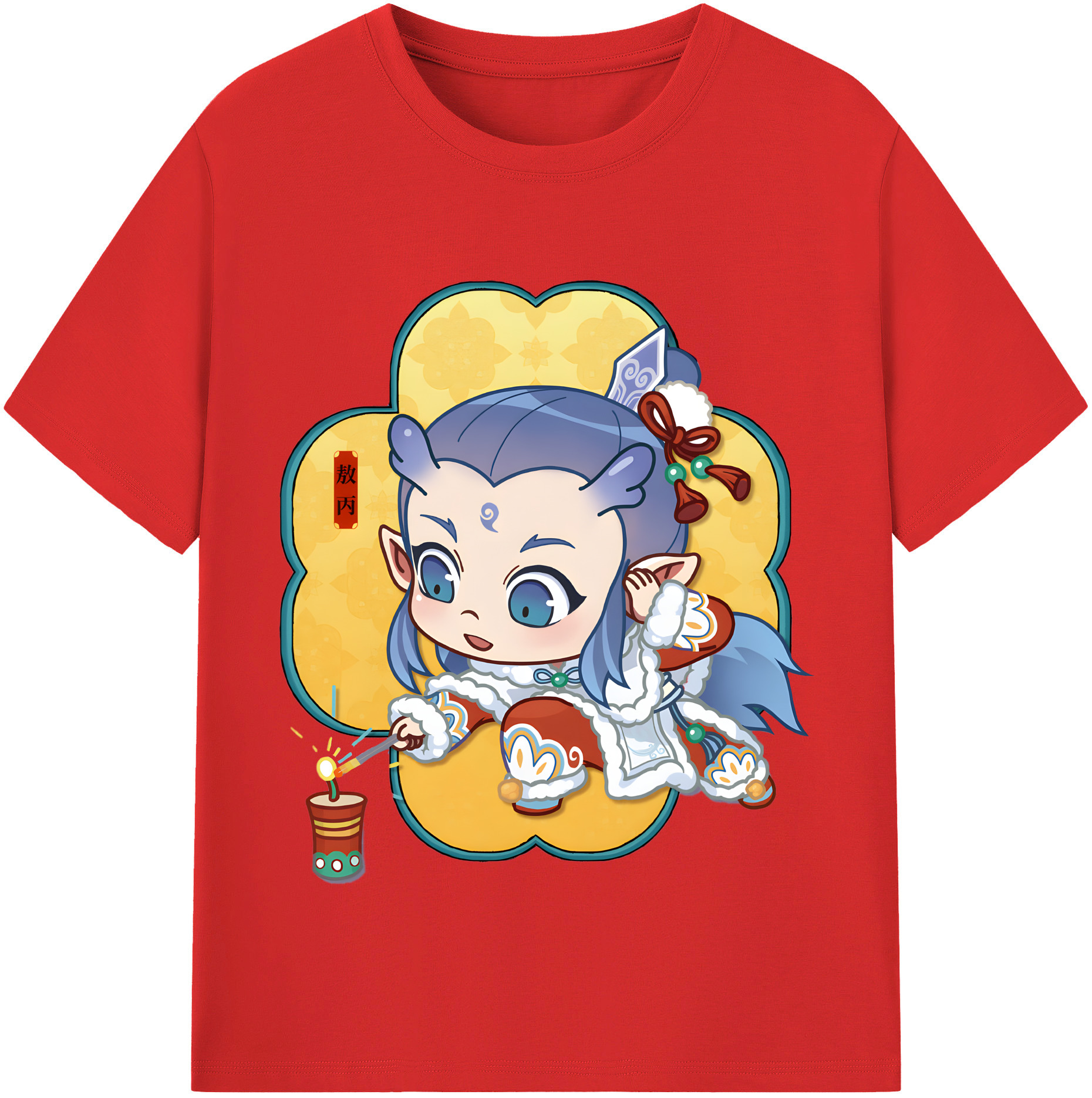（画像用） Ne Zha 2 ナタ 魔童の大暴れ レディースカジュアルプリントTシャツ（綿100％）