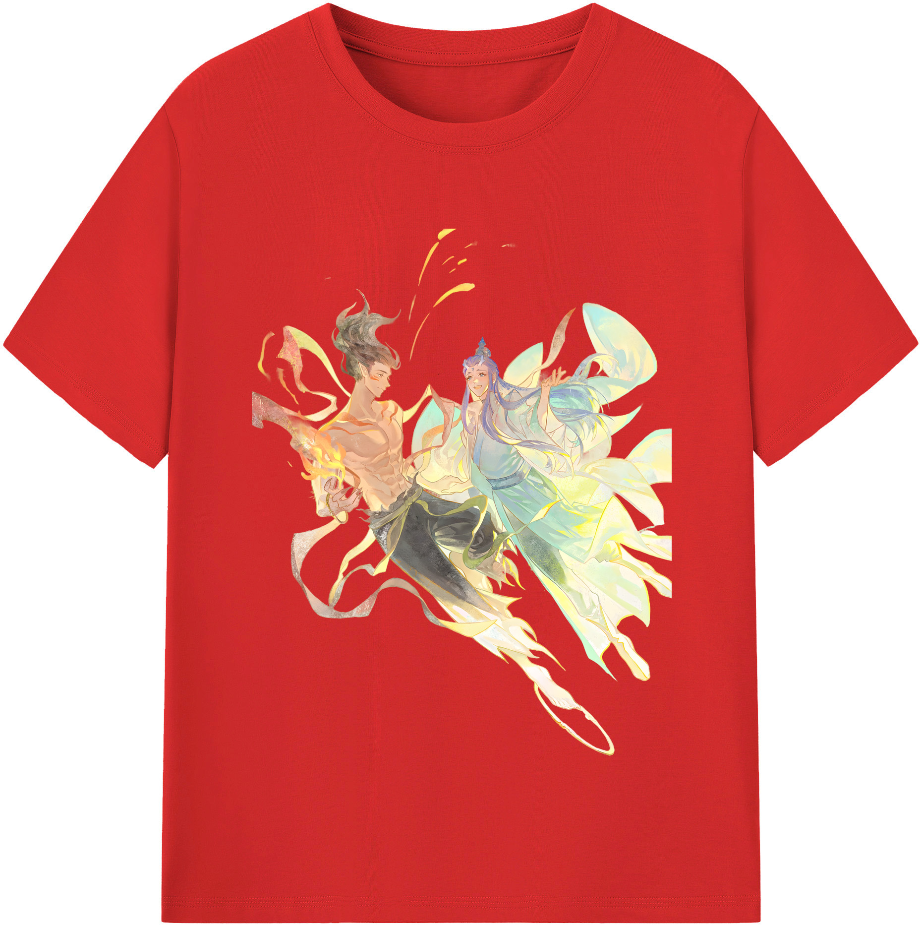 （画像用） Ne Zha 2 ナタ 魔童の大暴れ レディースカジュアルプリントTシャツ（綿100％）