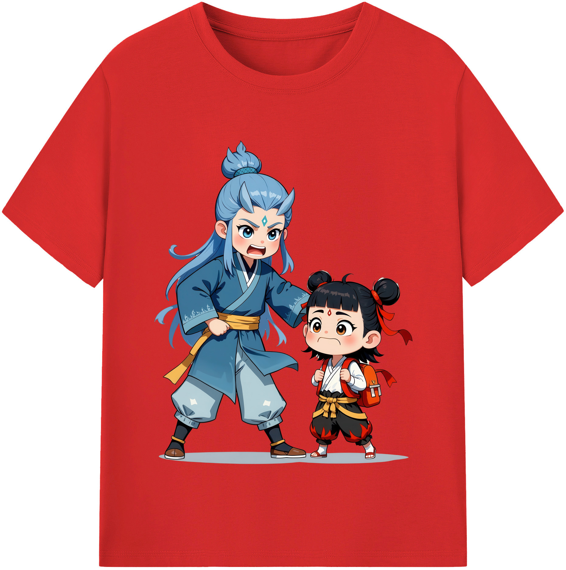 （画像用） Ne Zha 2 ナタ 魔童の大暴れ レディースカジュアルプリントTシャツ（綿100％）